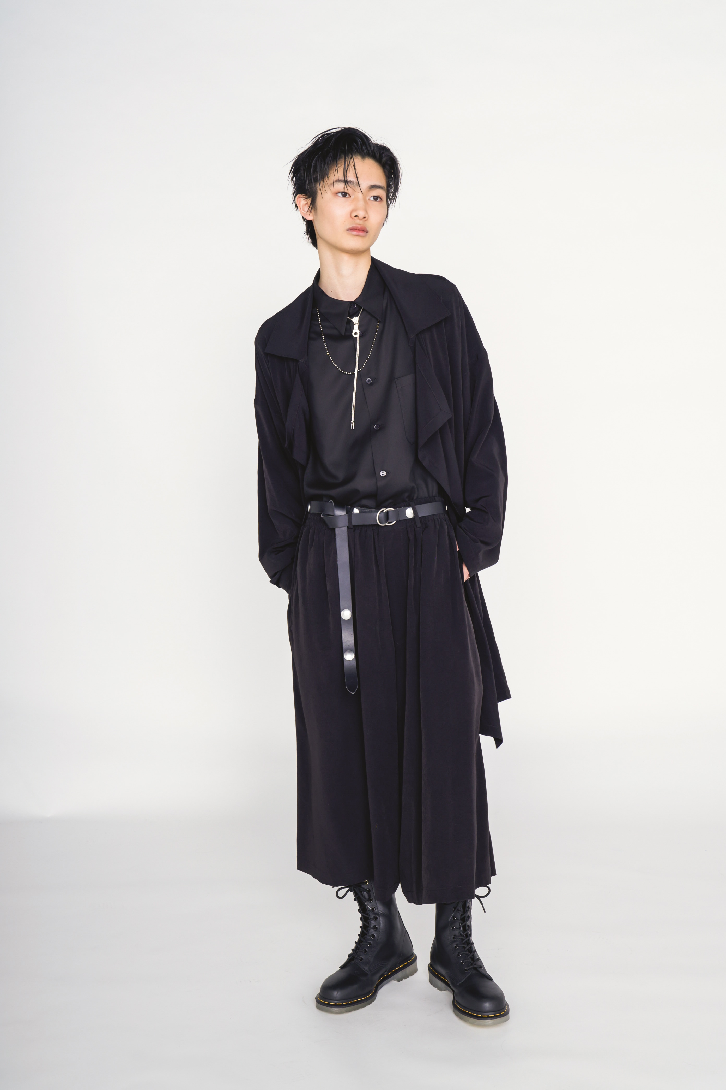 CREPE de CHINE DRAPE COAT