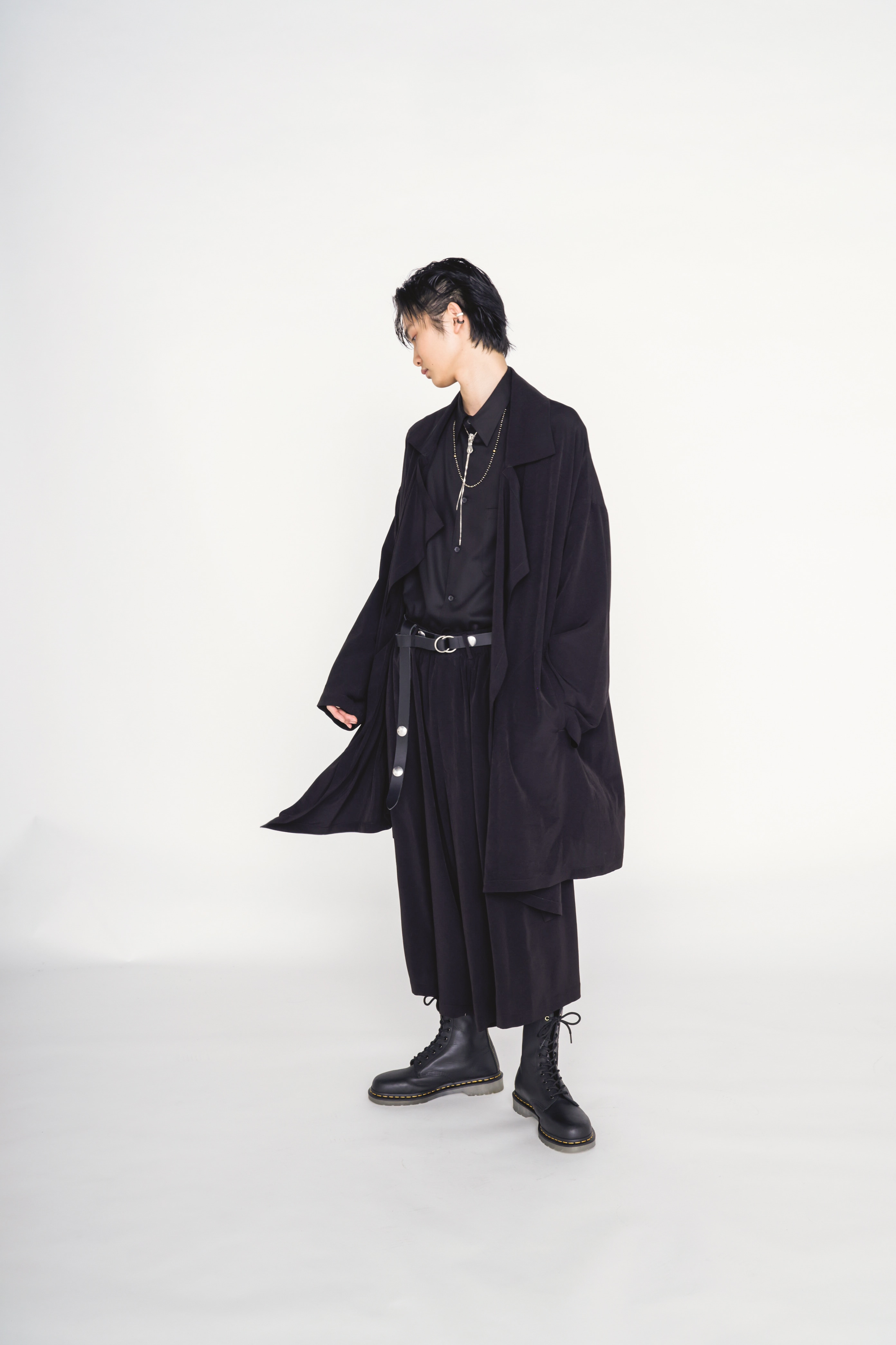 CREPE de CHINE DRAPE COAT