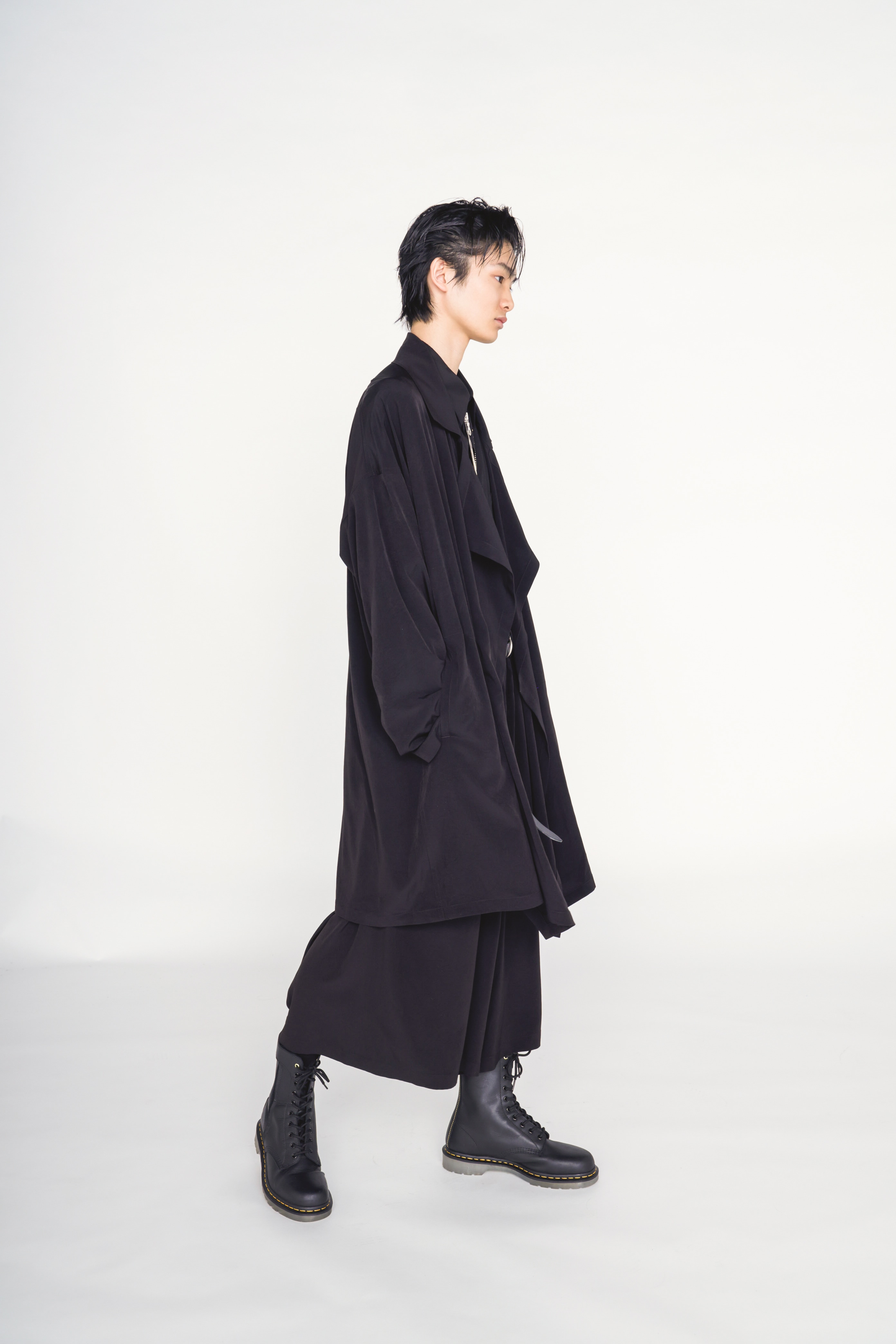 CREPE de CHINE DRAPE COAT