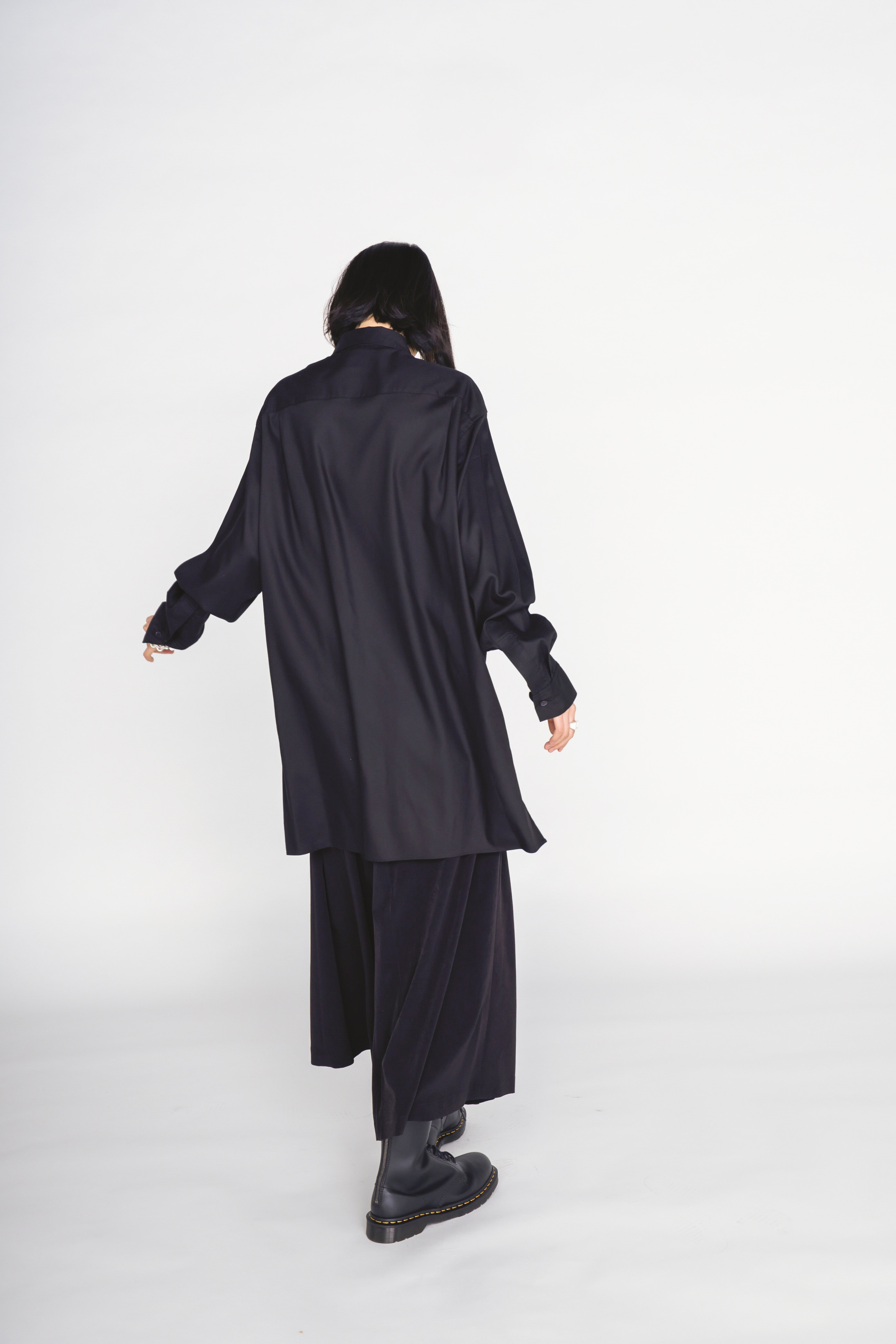 CREPE de CHINE DRAPE COAT