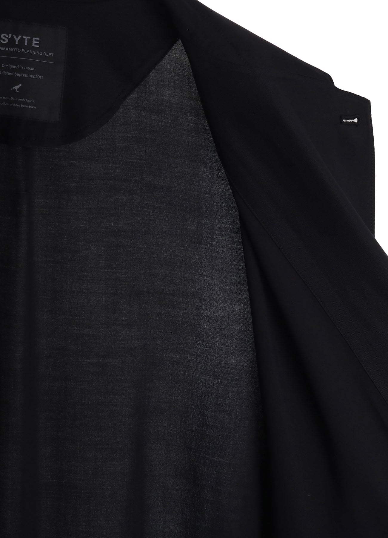 RAYON TWILL ONE-BUTTON LONG COAT