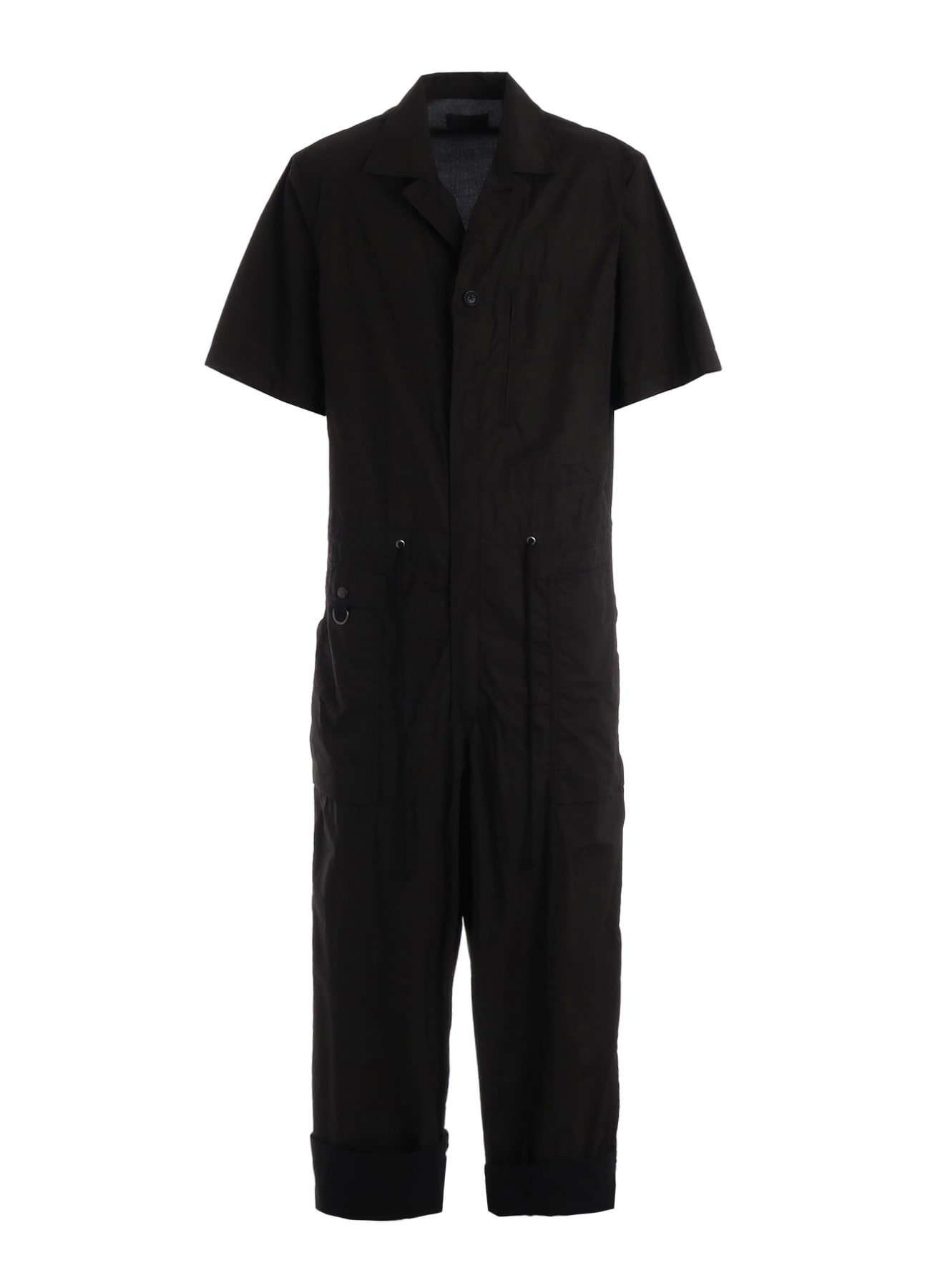 COTTON TYPEWRITER SHORT-SLEEVE JUMPSUIT