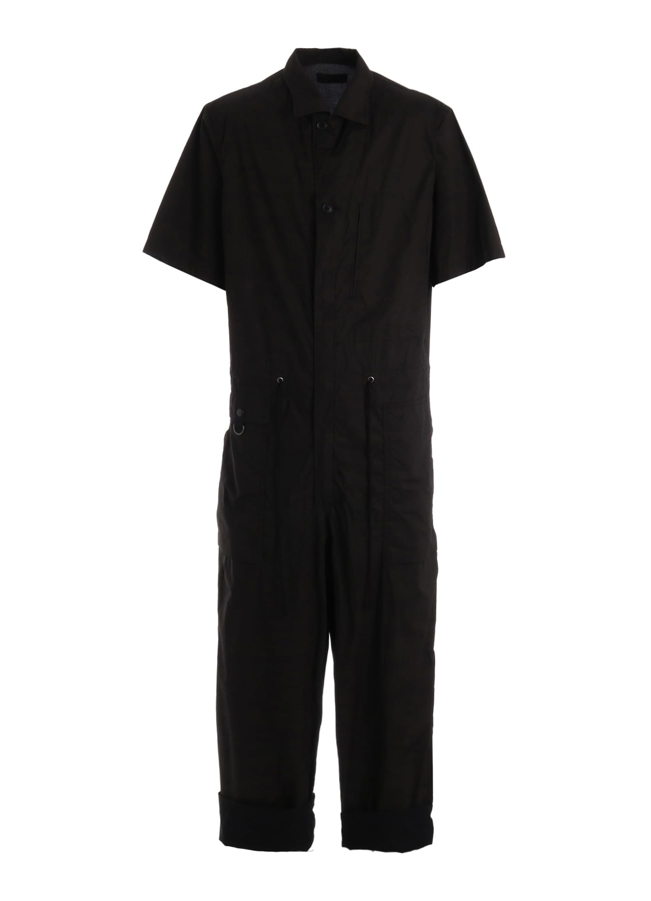 COTTON TYPEWRITER SHORT-SLEEVE JUMPSUIT