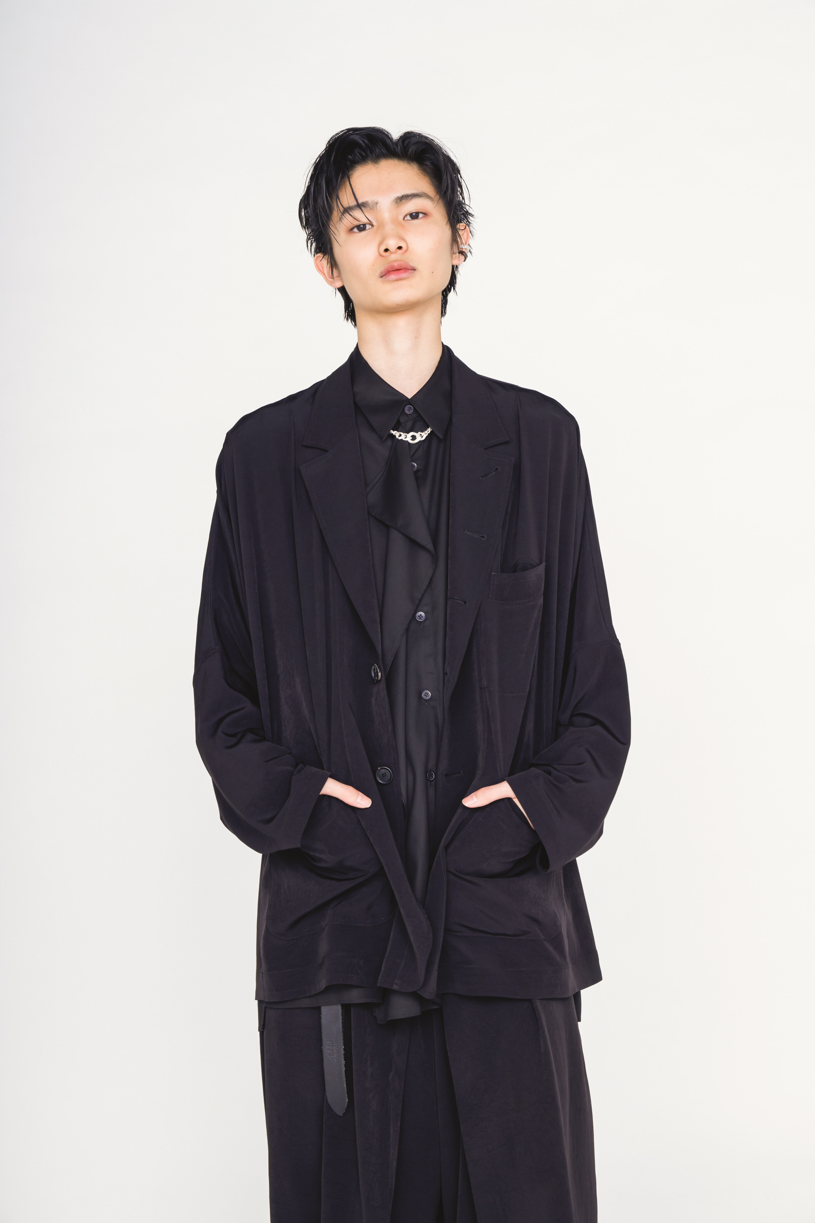 CREPE de CHINE RAGLAN SLEEVE JACKET