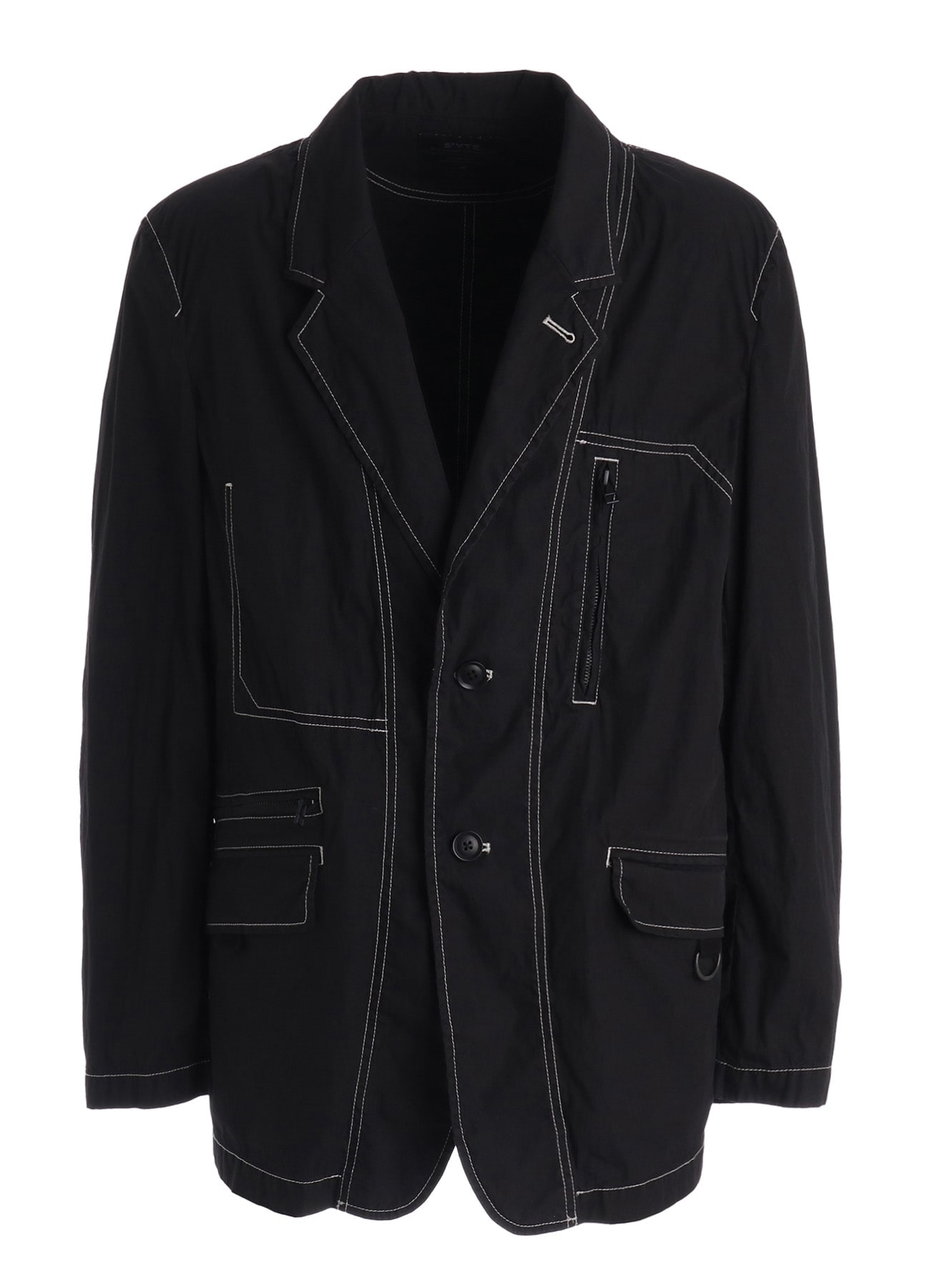 COTTON/NYLON WEATHER CLOTH ZIP-POCKET JACKET