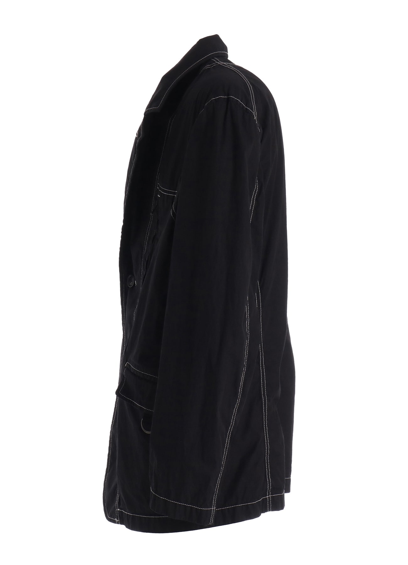 COTTON/NYLON WEATHER CLOTH ZIP-POCKET JACKET