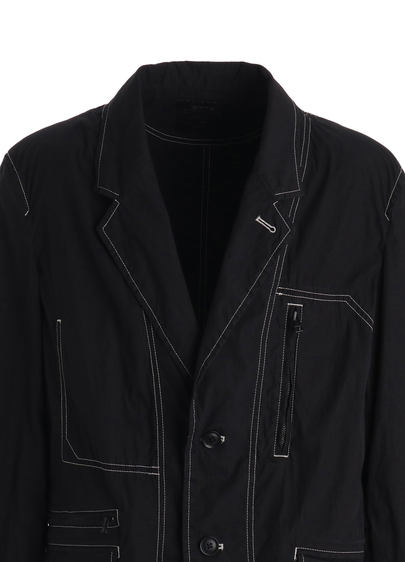 COTTON/NYLON WEATHER CLOTH ZIP-POCKET JACKET