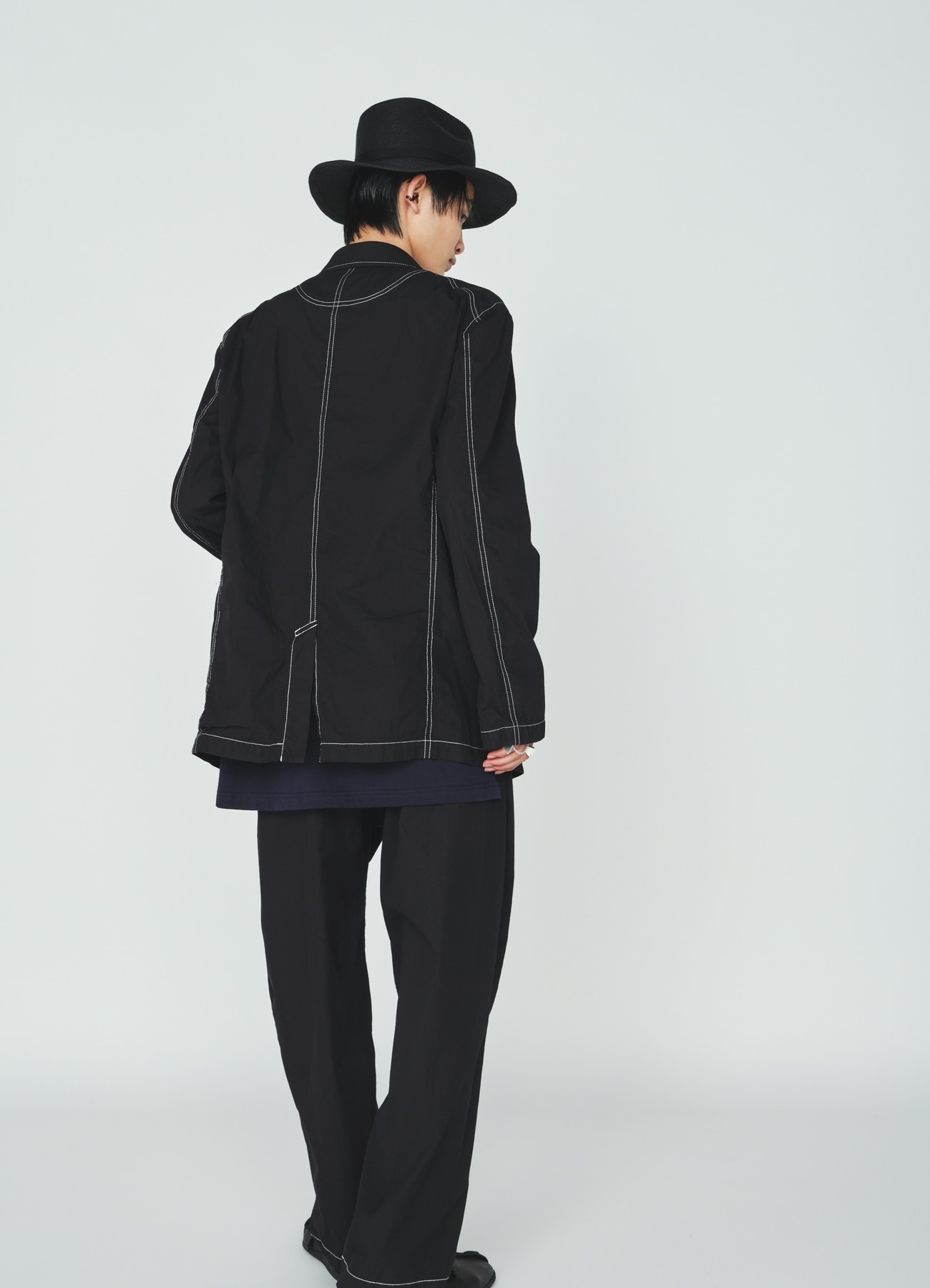 COTTON/NYLON WEATHER CLOTH ZIP-POCKET JACKET