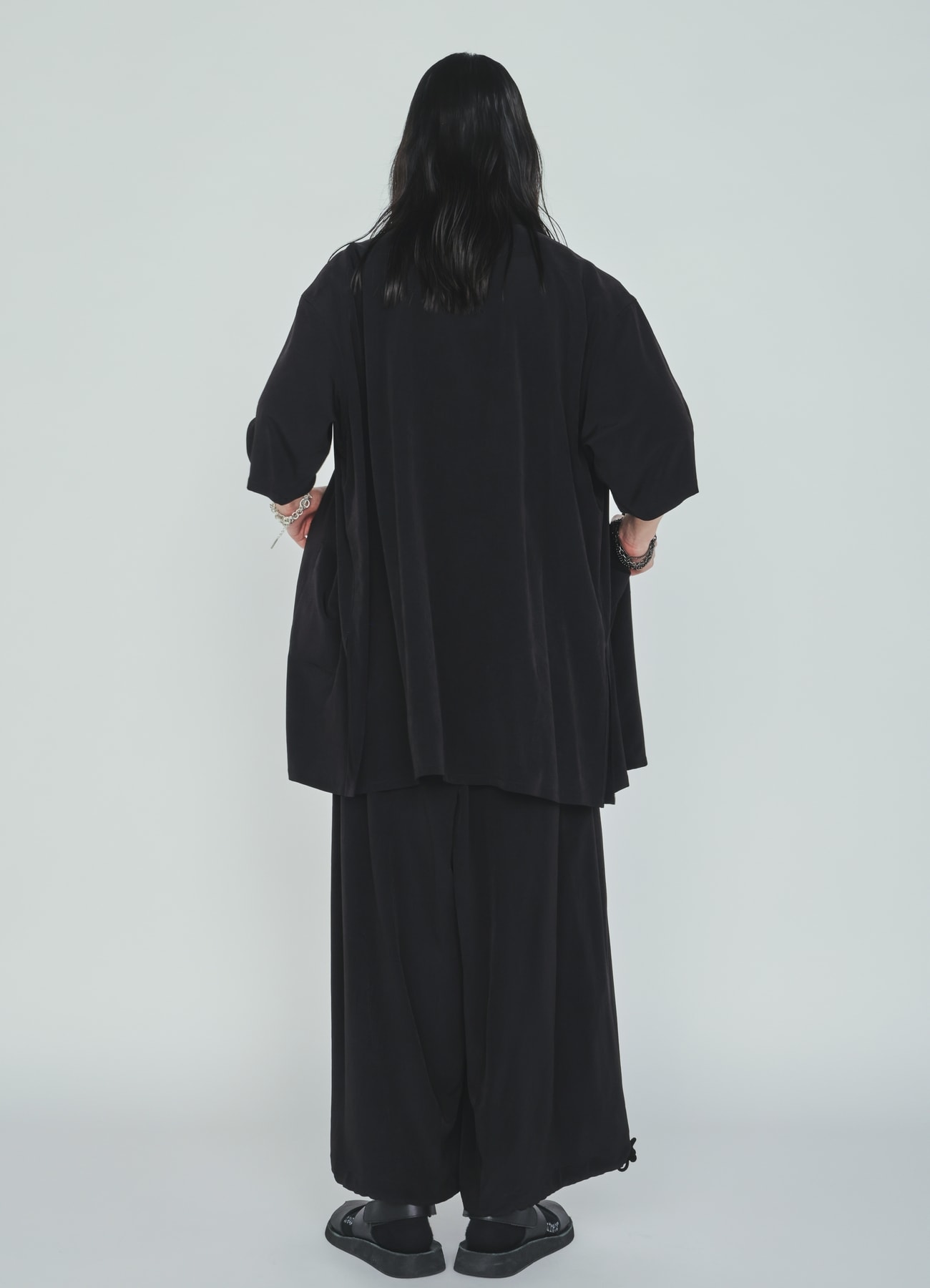 CREPE de CHINE HAKAMA BALLOON PANTS