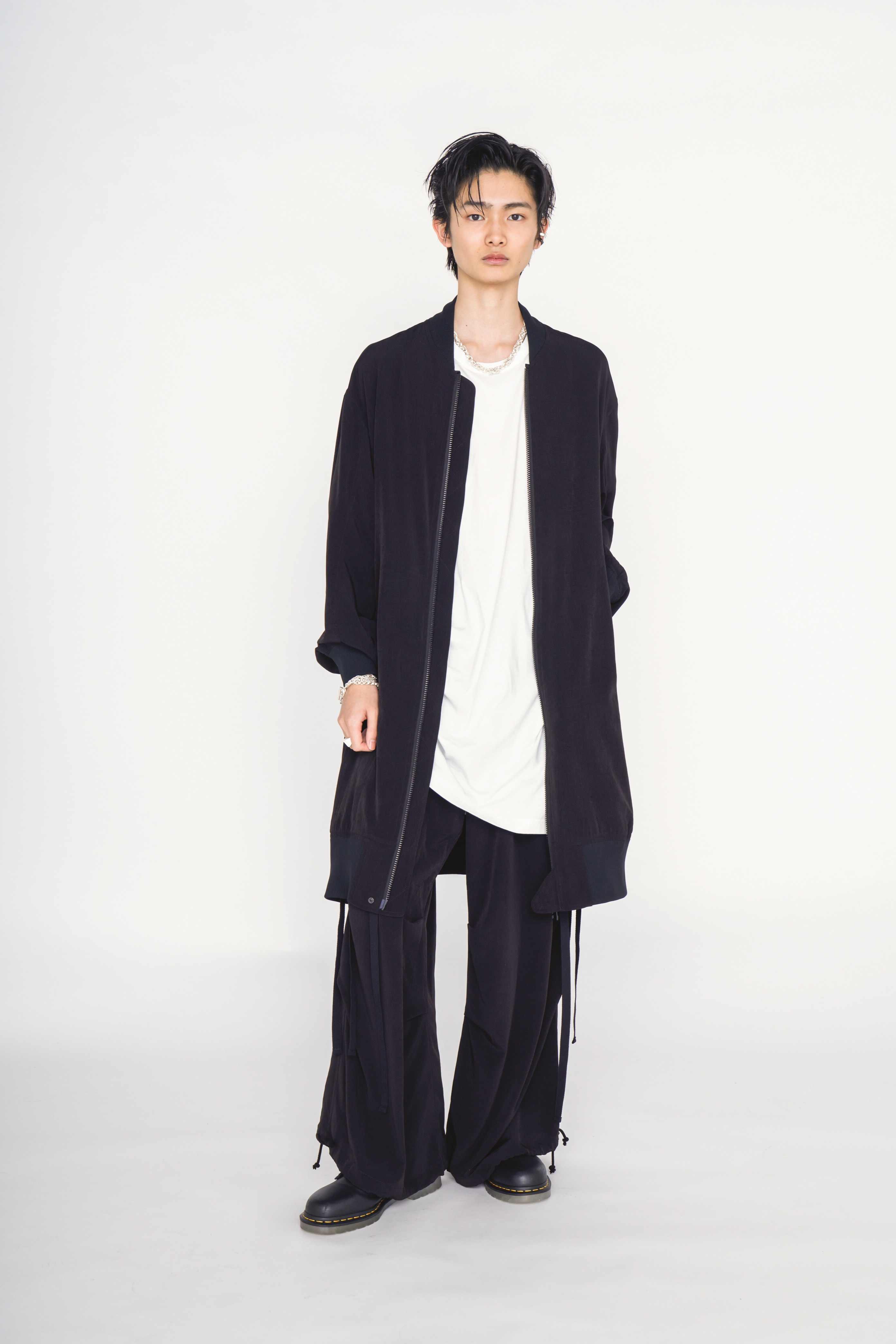 CREPE de CHINE STRAP TECHNO PANTS