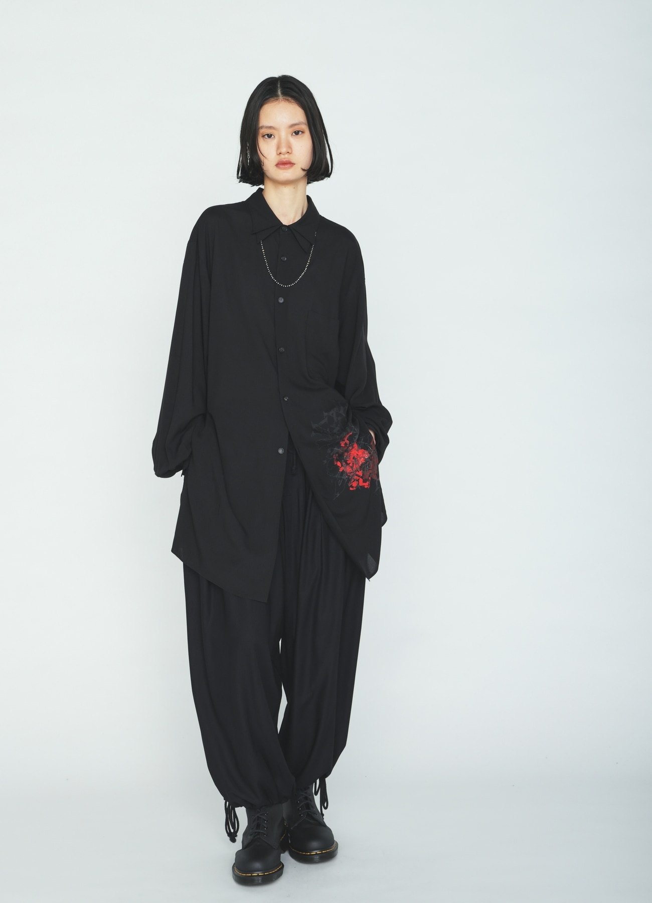 RAYON TWILL BALLOON PANTS