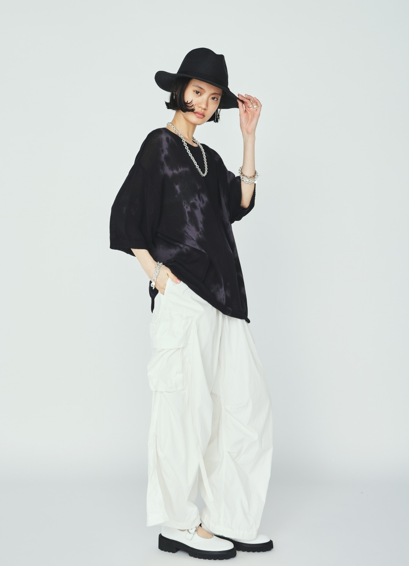 COTTON/NYLON WEATHER CLOTH TECHNO PANTS
