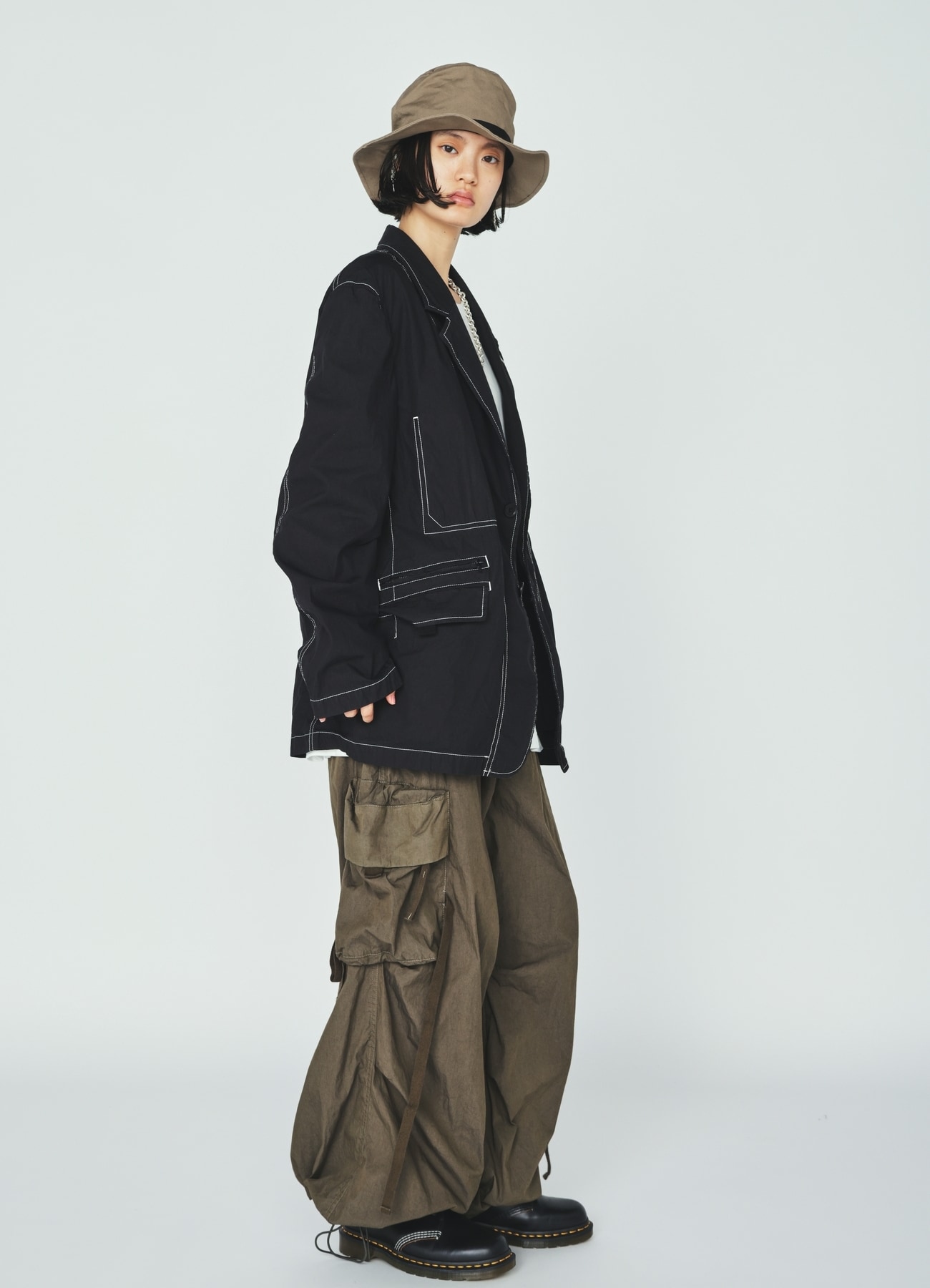 COTTON/NYLON WEATHER CLOTH TECHNO PANTS