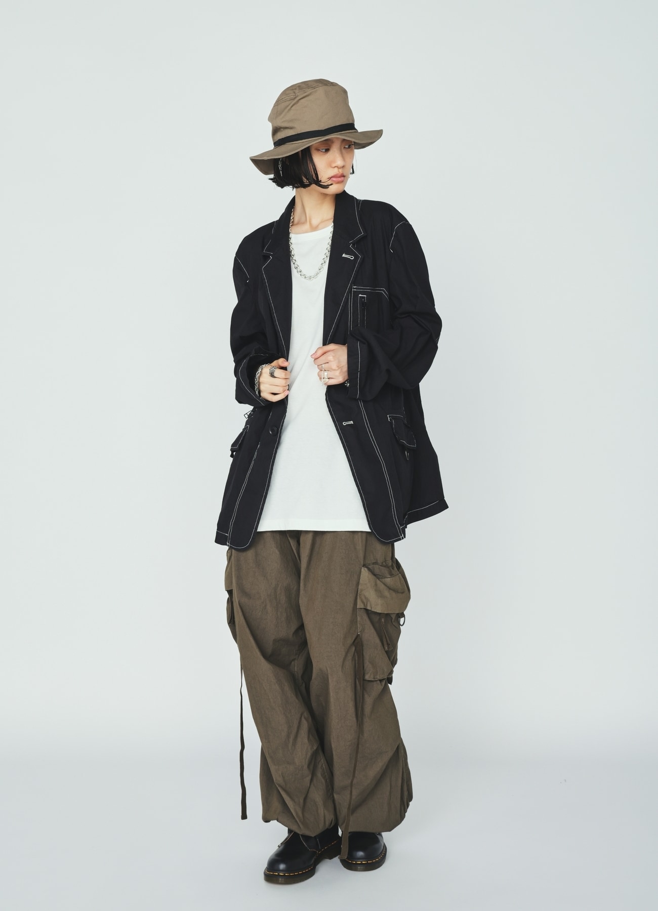 COTTON/NYLON WEATHER CLOTH TECHNO PANTS