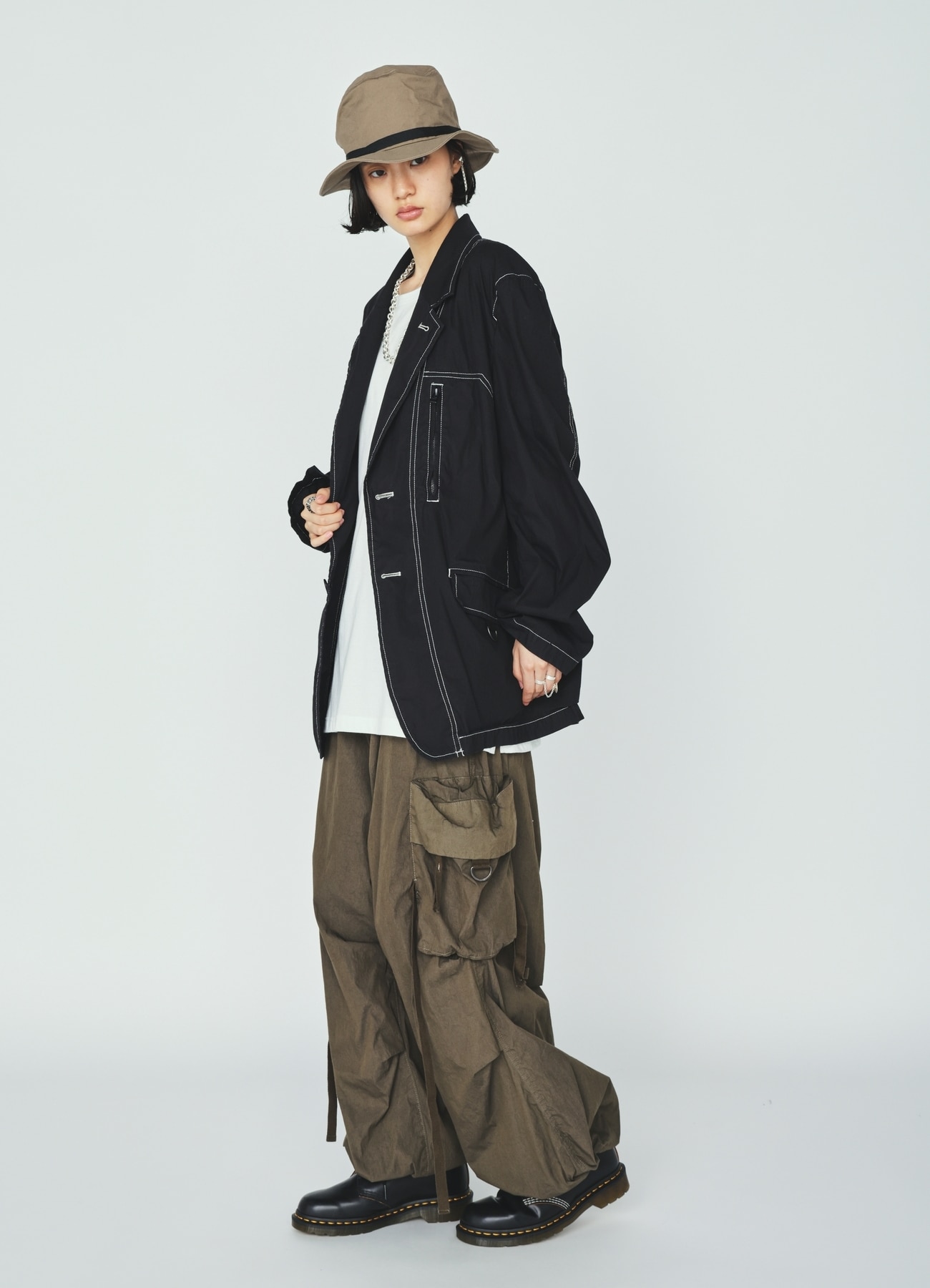 COTTON/NYLON WEATHER CLOTH TECHNO PANTS