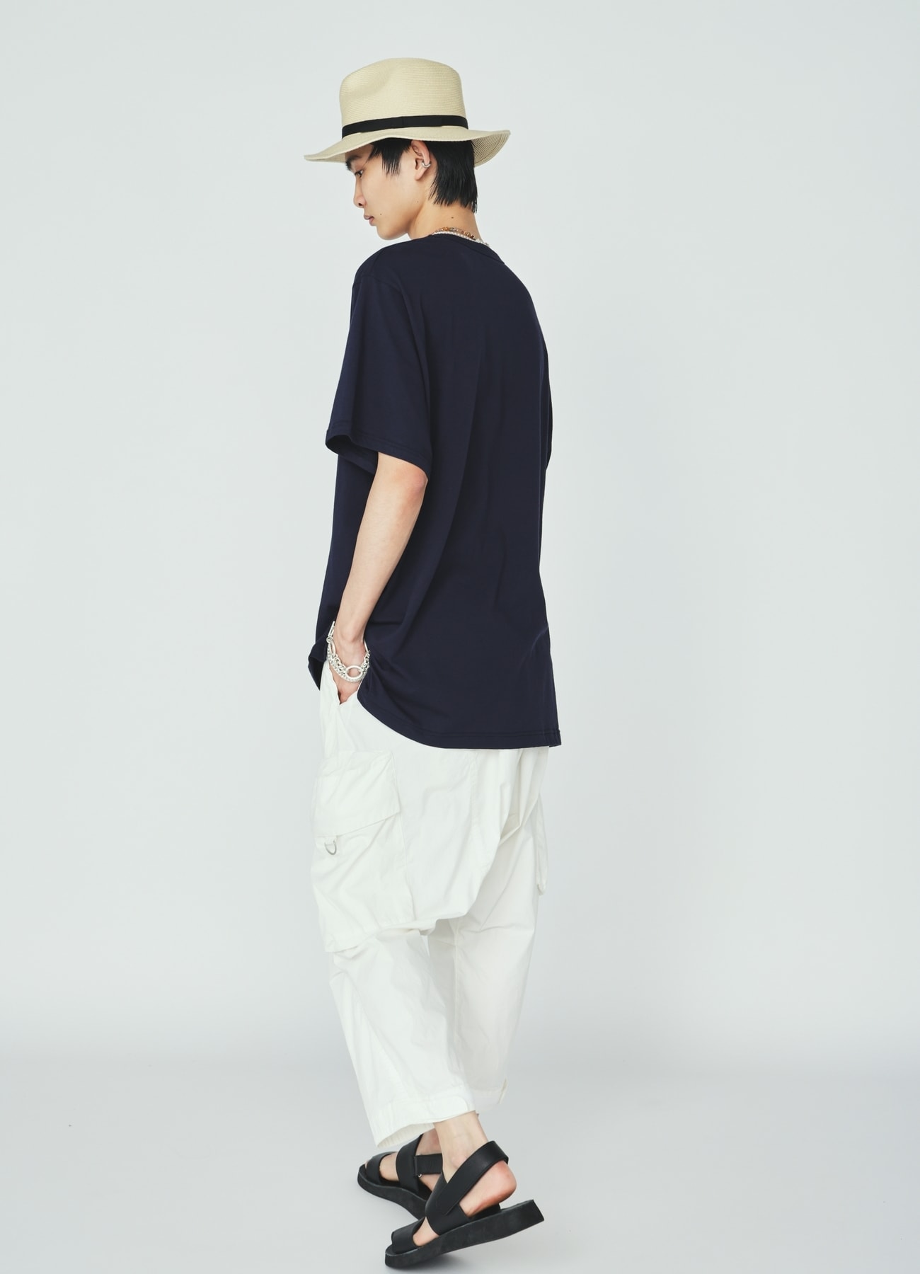 COTTON/NYLON WEATHER CLOTH SAROUEL PANTS WITH GUSSETED POCKETS