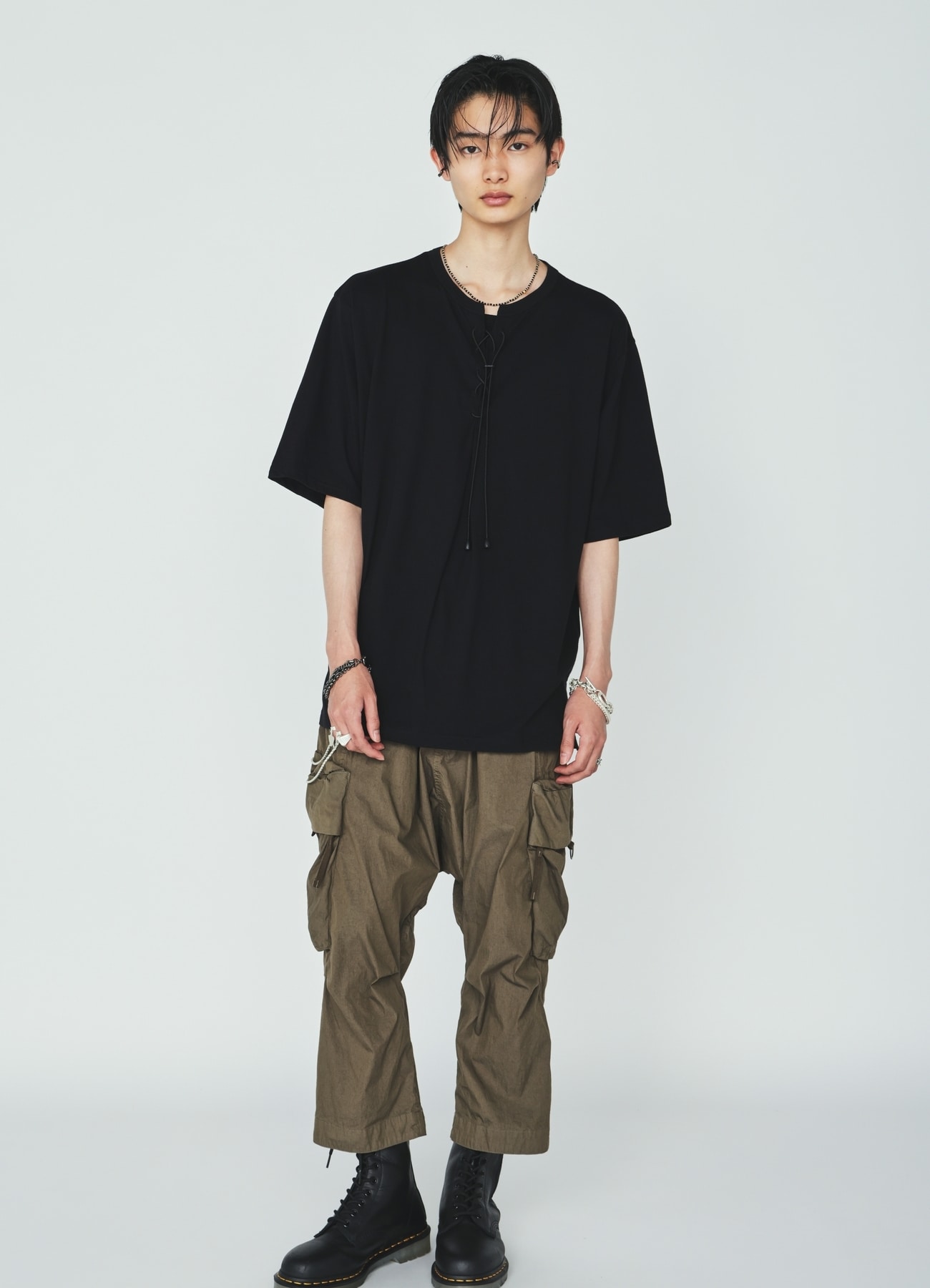 COTTON/NYLON WEATHER CLOTH SAROUEL PANTS WITH GUSSETED POCKETS