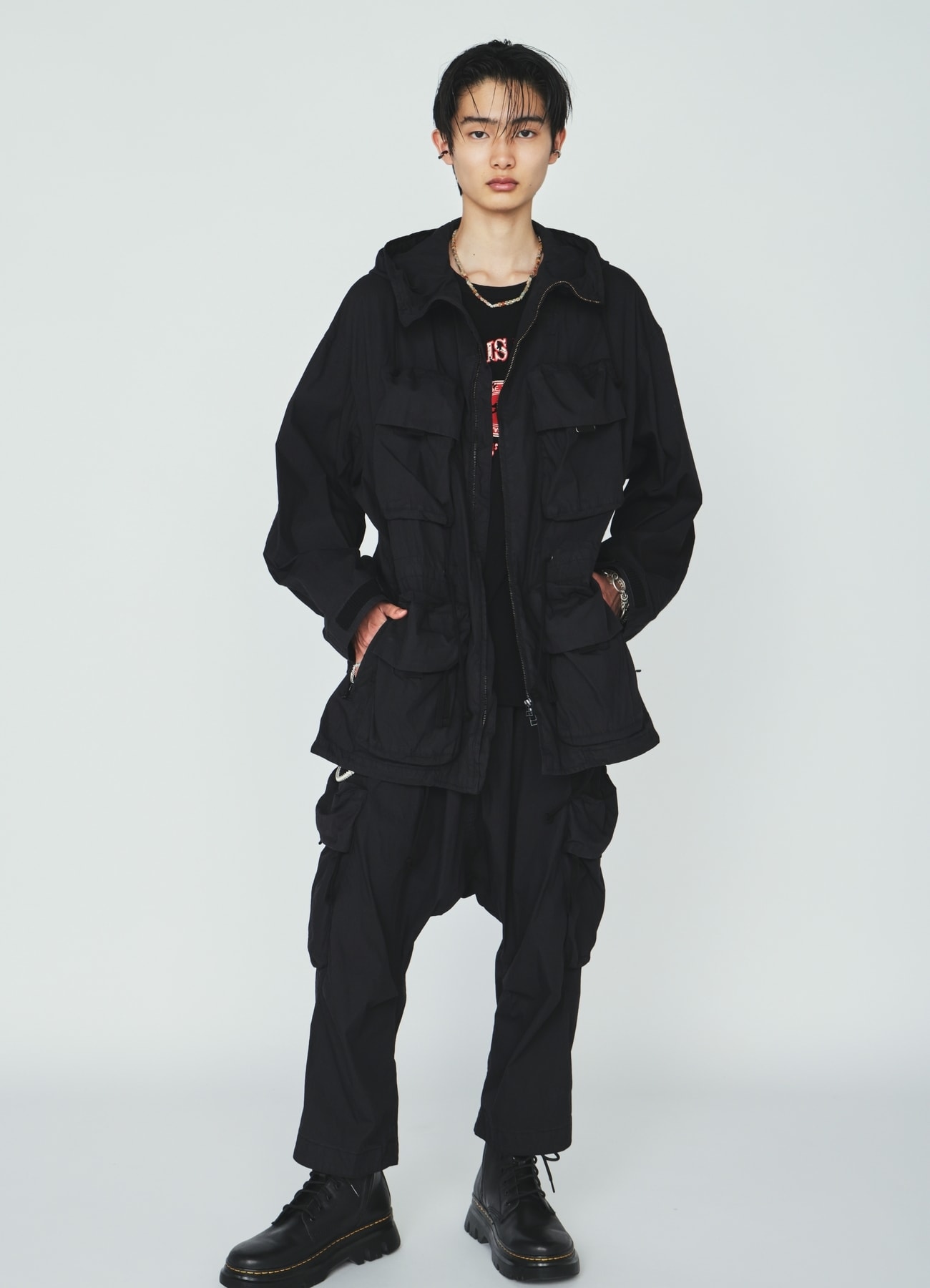 COTTON/NYLON WEATHER CLOTH SAROUEL PANTS WITH GUSSETED POCKETS