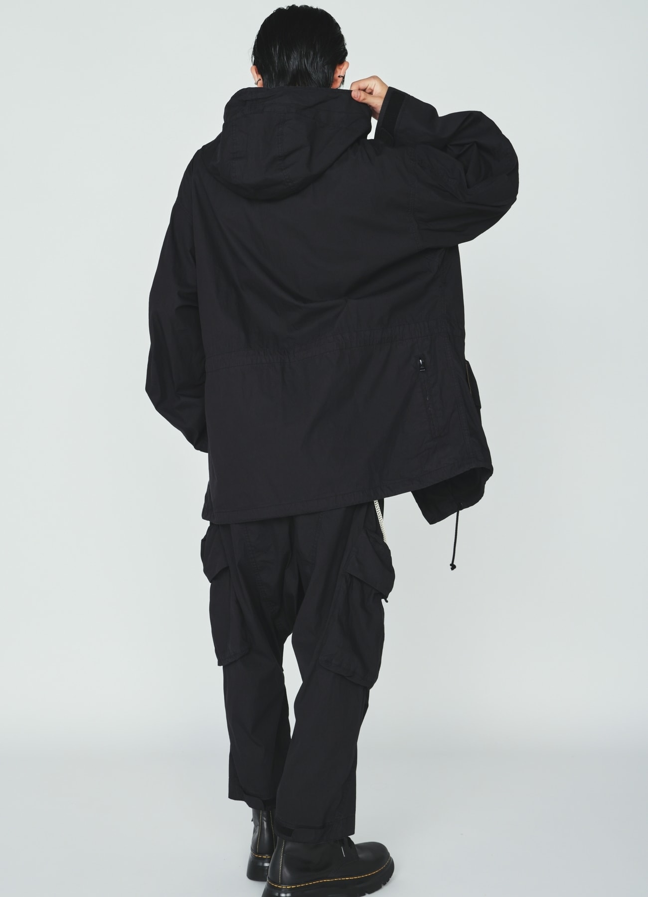 COTTON/NYLON WEATHER CLOTH SAROUEL PANTS WITH GUSSETED POCKETS