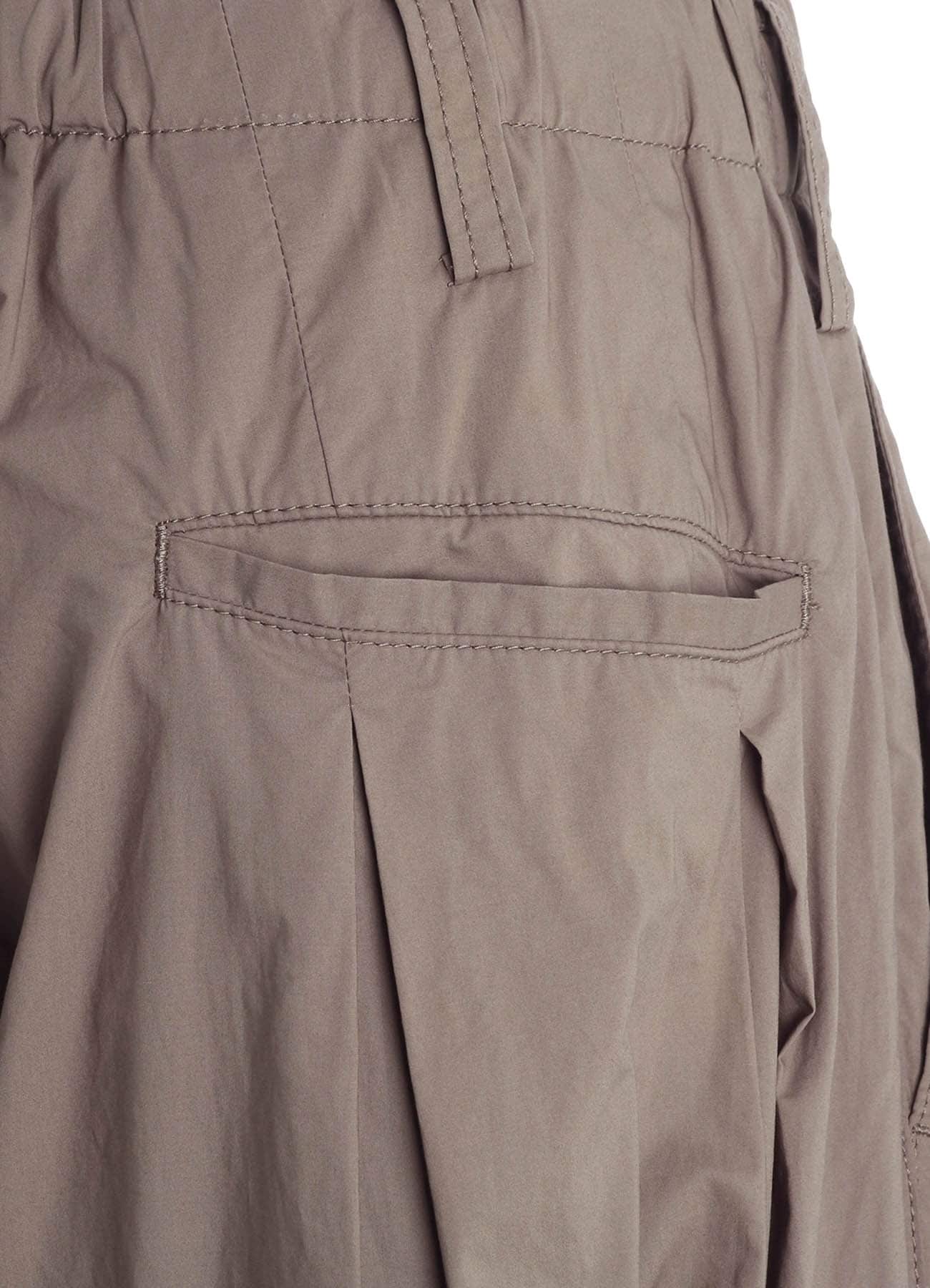 COTTON TYPEWRITER 2-TUCK SIDE-POCKET CULOTTE PANTS