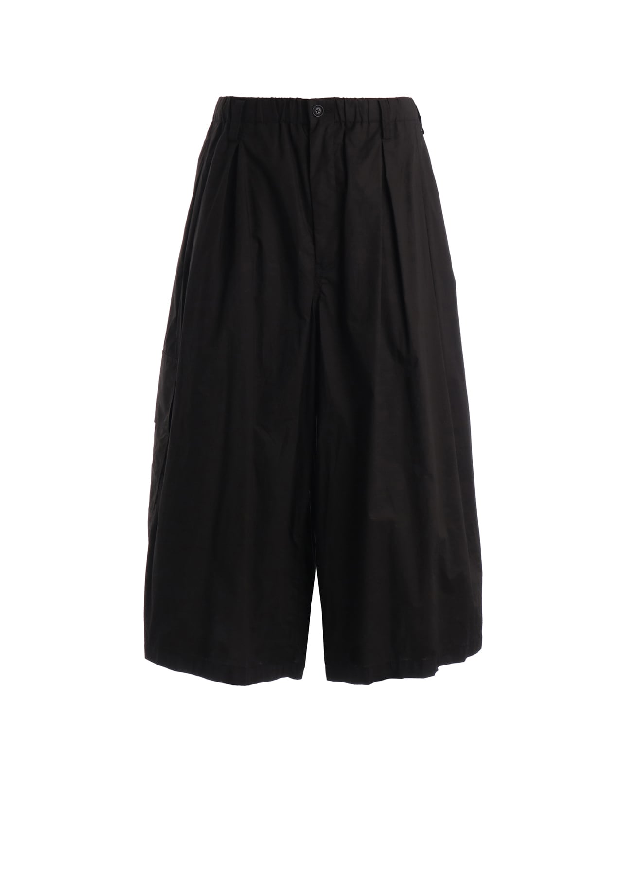 COTTON TYPEWRITER 2-TUCK SIDE-POCKET CULOTTE PANTS