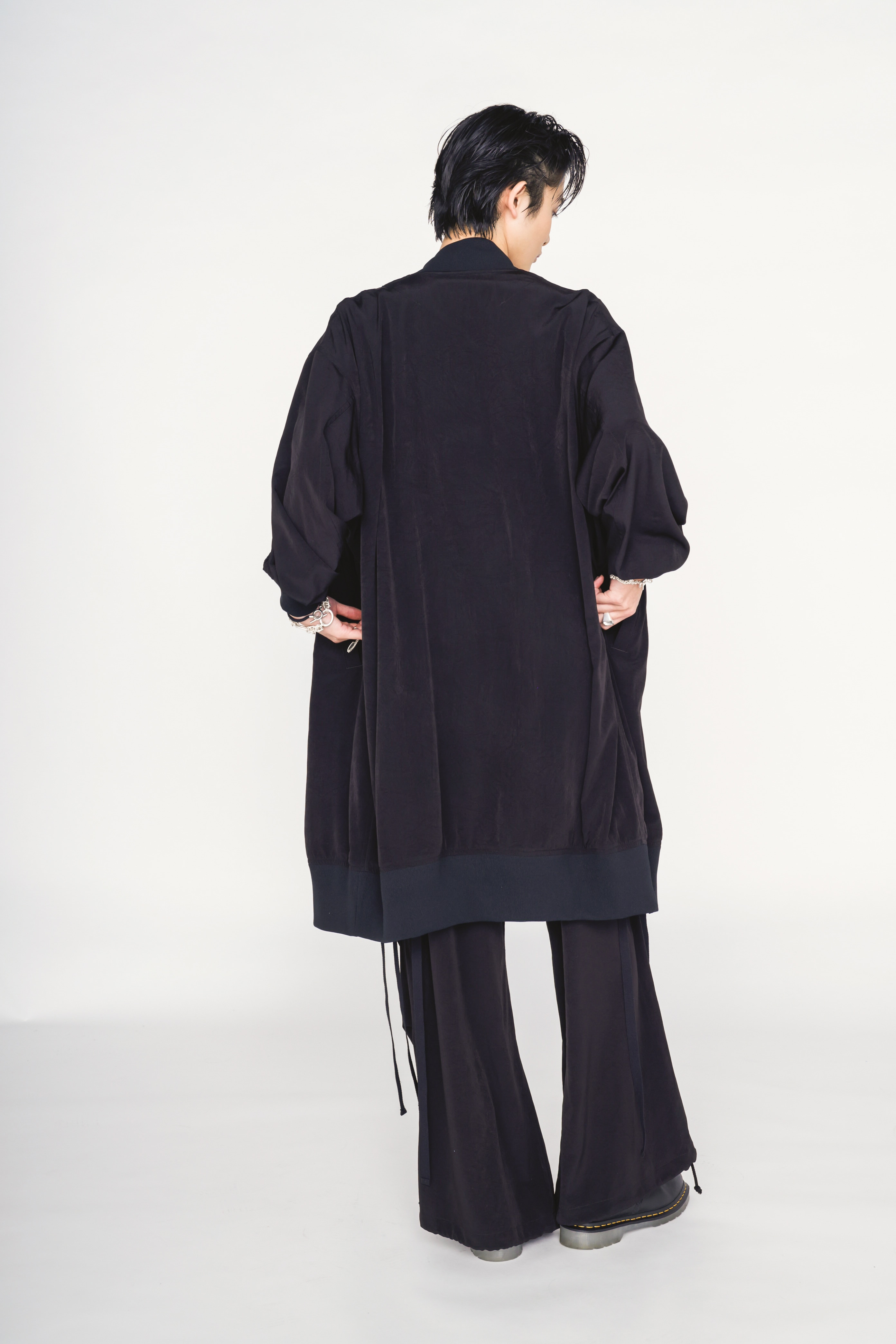 CREPE de CHINE LONG BOMBER JACKET