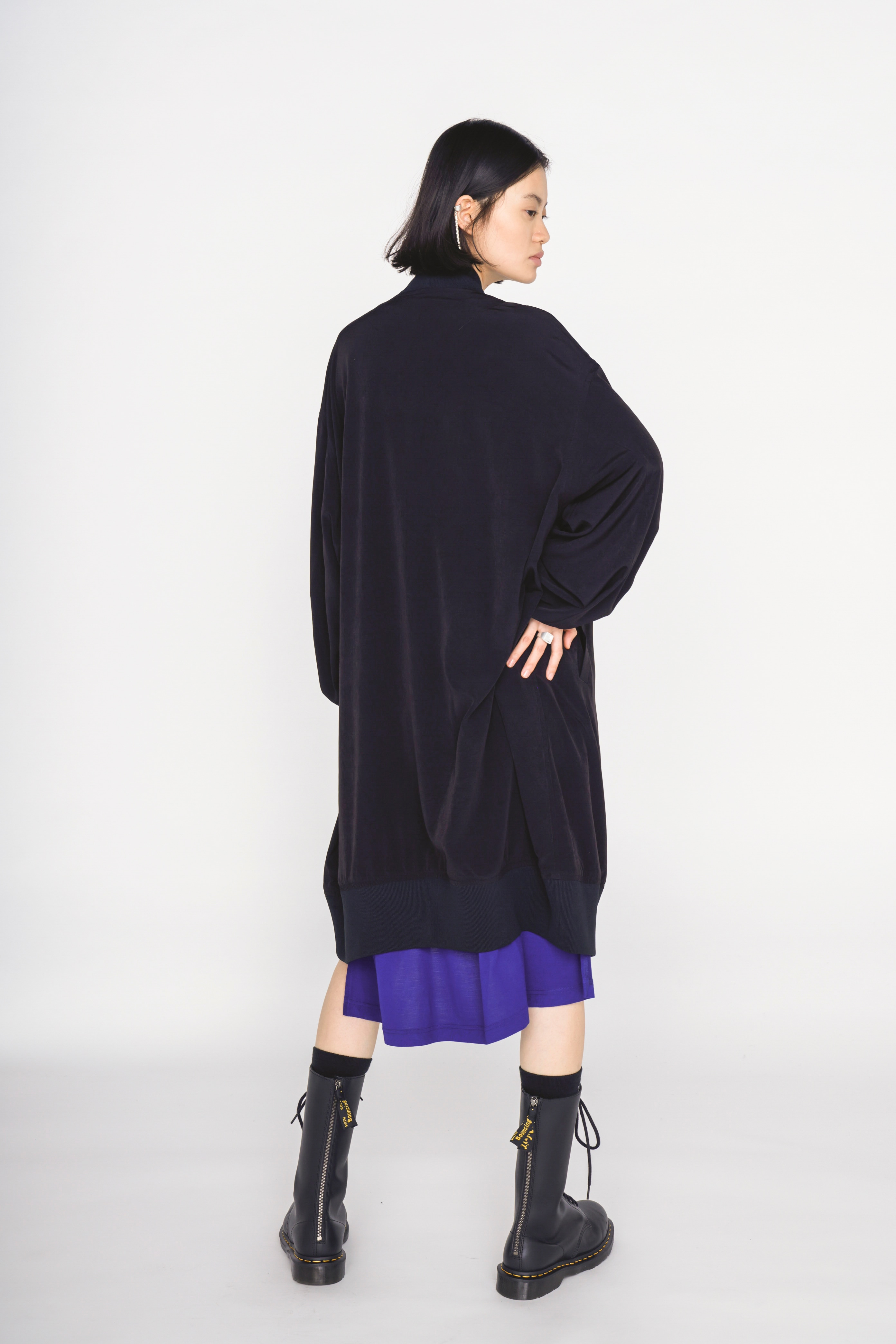 CREPE de CHINE LONG BOMBER JACKET