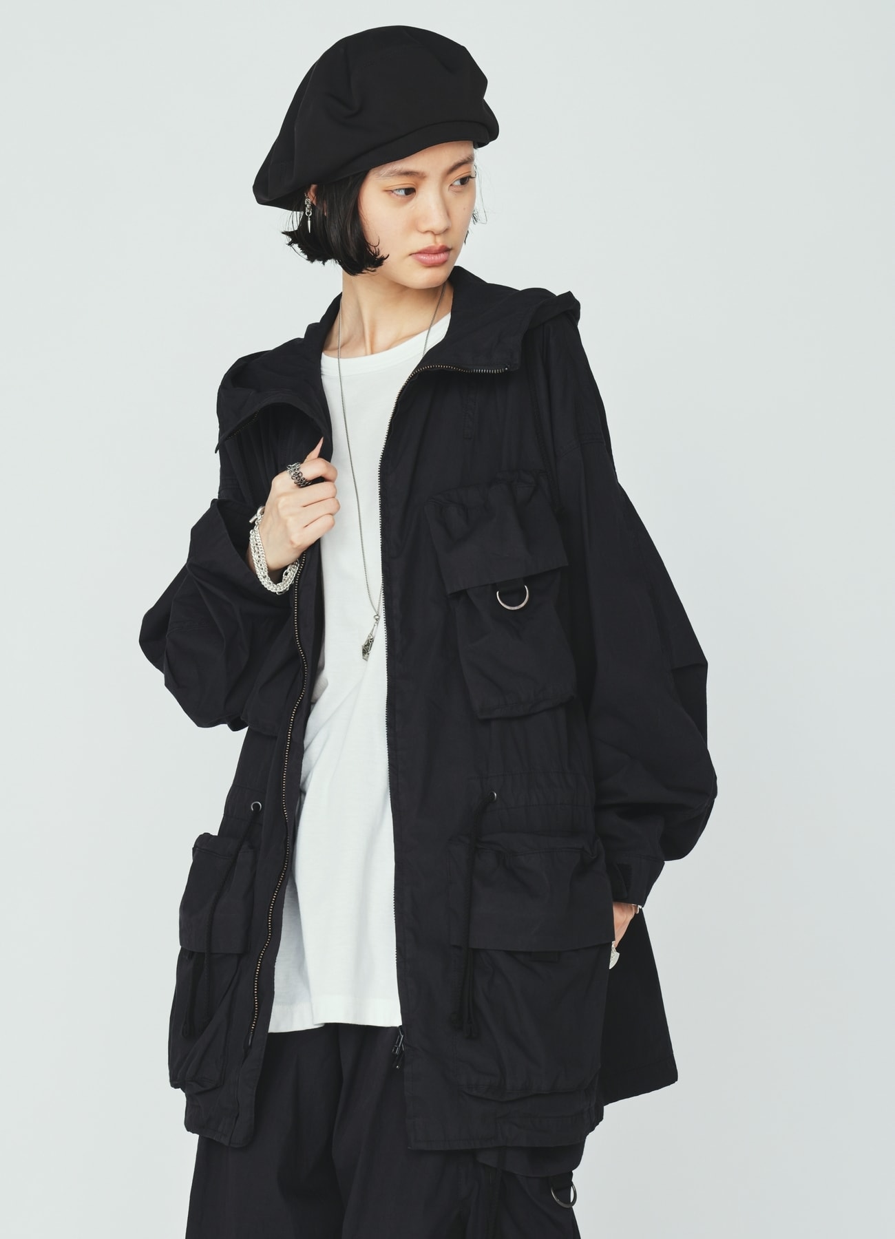 COTTON/NYLON WEATHER CLOTH 6-POCKET MOUNTAIN PARKA