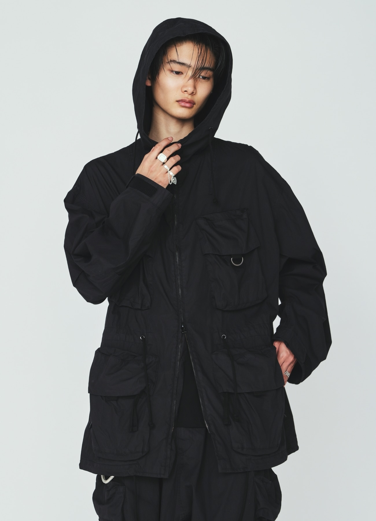 COTTON/NYLON WEATHER CLOTH 6-POCKET MOUNTAIN PARKA