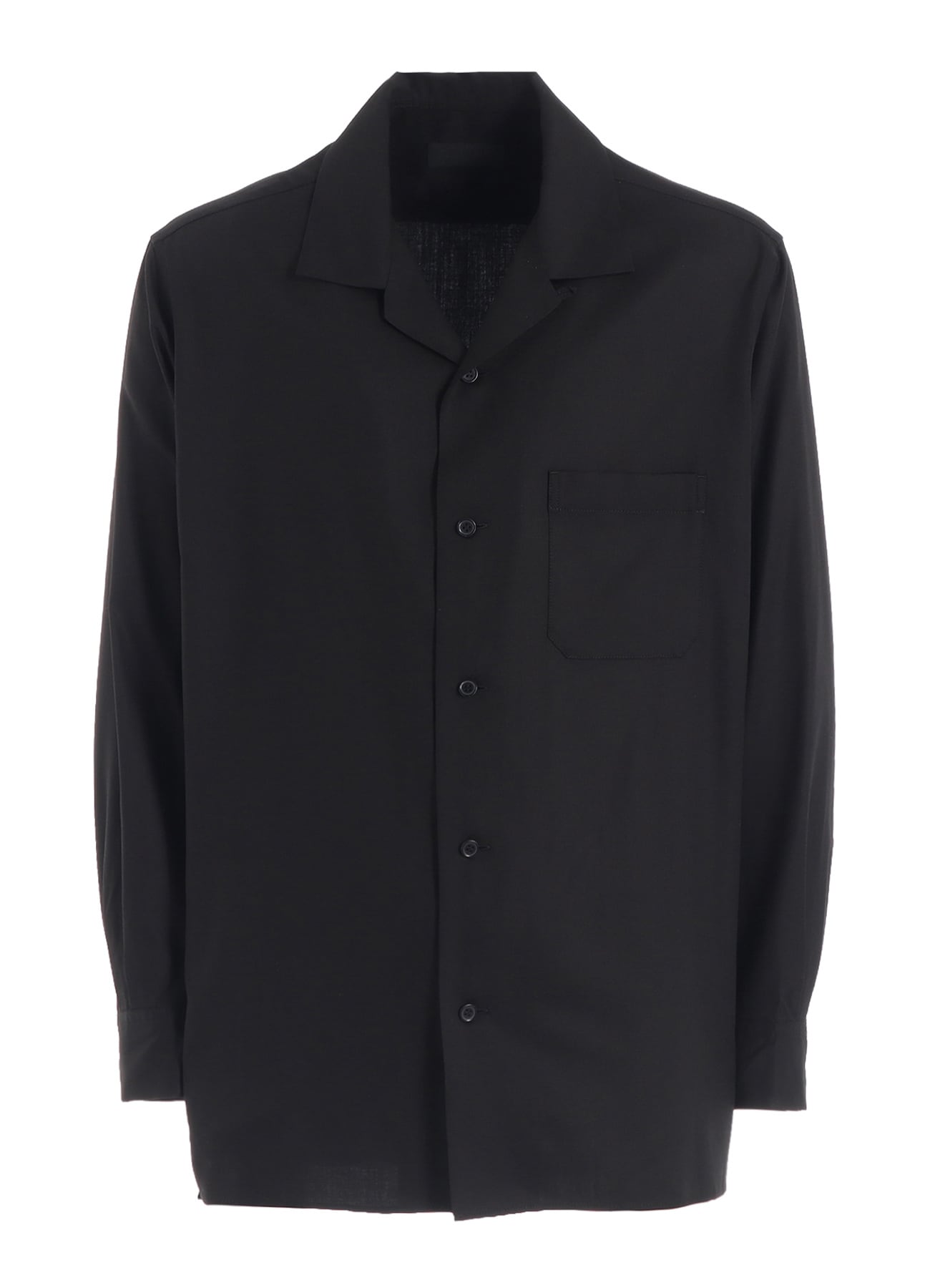 RAYON TWILL OPEN COLLAR SHIRT