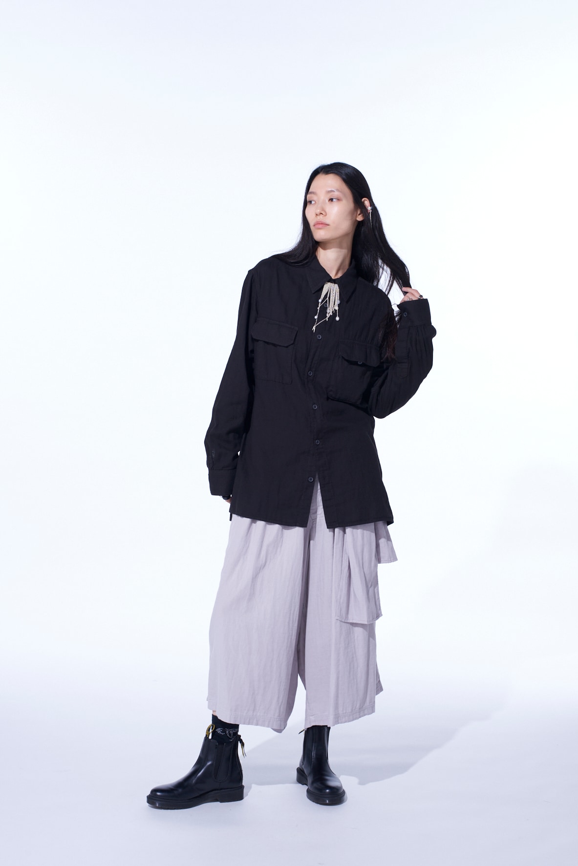Double Gauze Dual-Pocket Utility Shirt