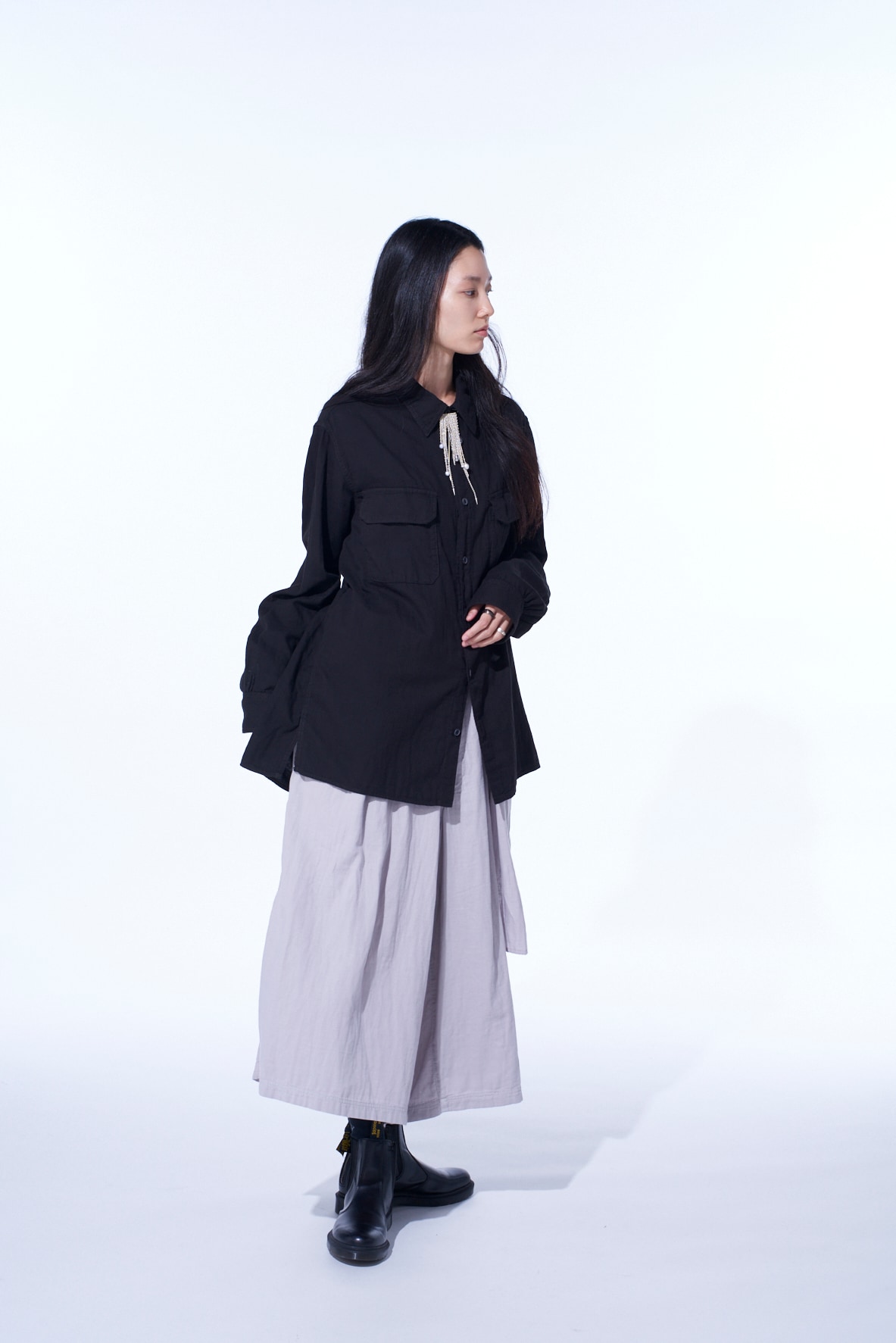 Double Gauze Dual-Pocket Utility Shirt