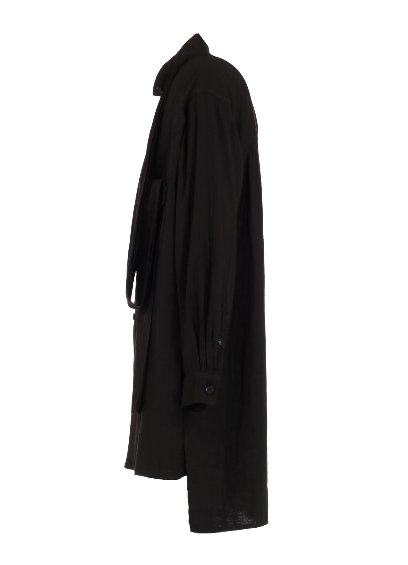 Double Gauze Band Collar Stole Shirt