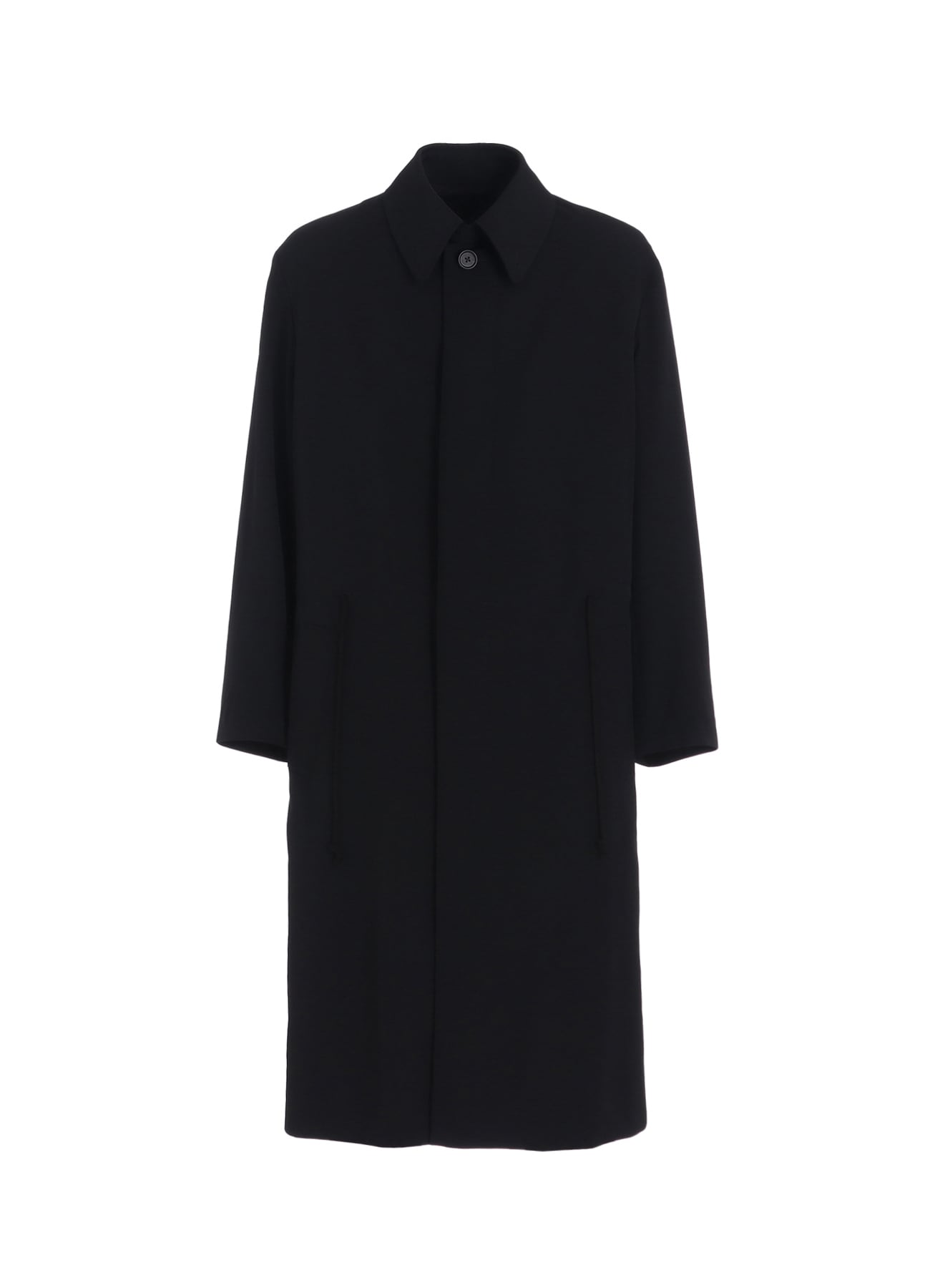 WASHER WOOL GABARDINE STAND COLLAR COAT