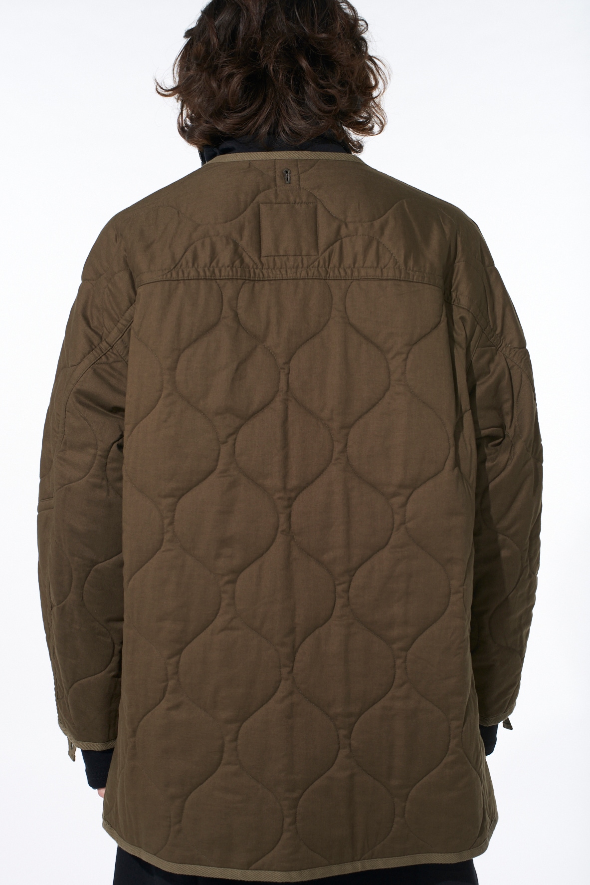 COTTON TWILL HOODED COAT WITH PADDED LINER