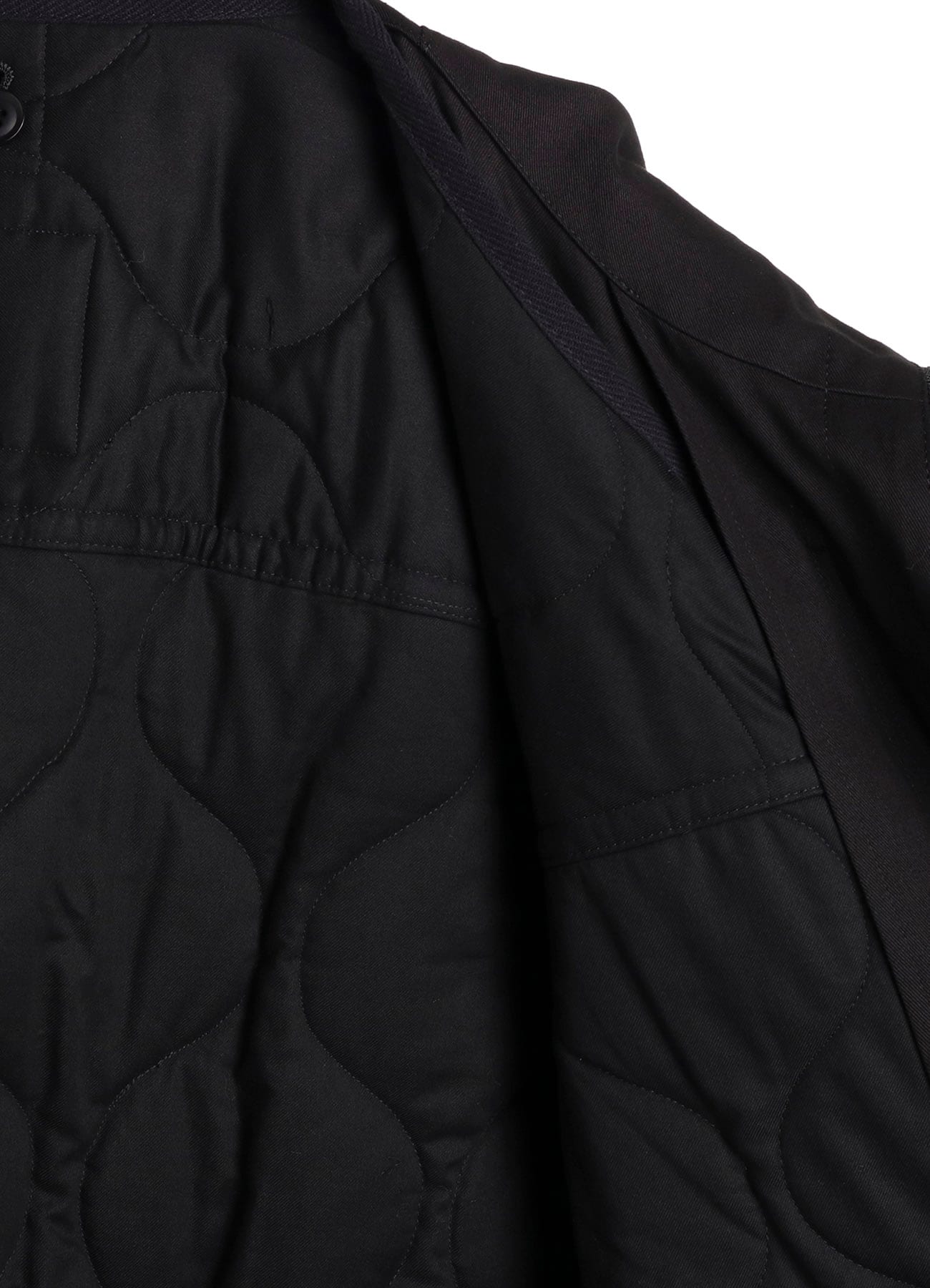 COTTON TWILL HOODED COAT WITH PADDED LINER