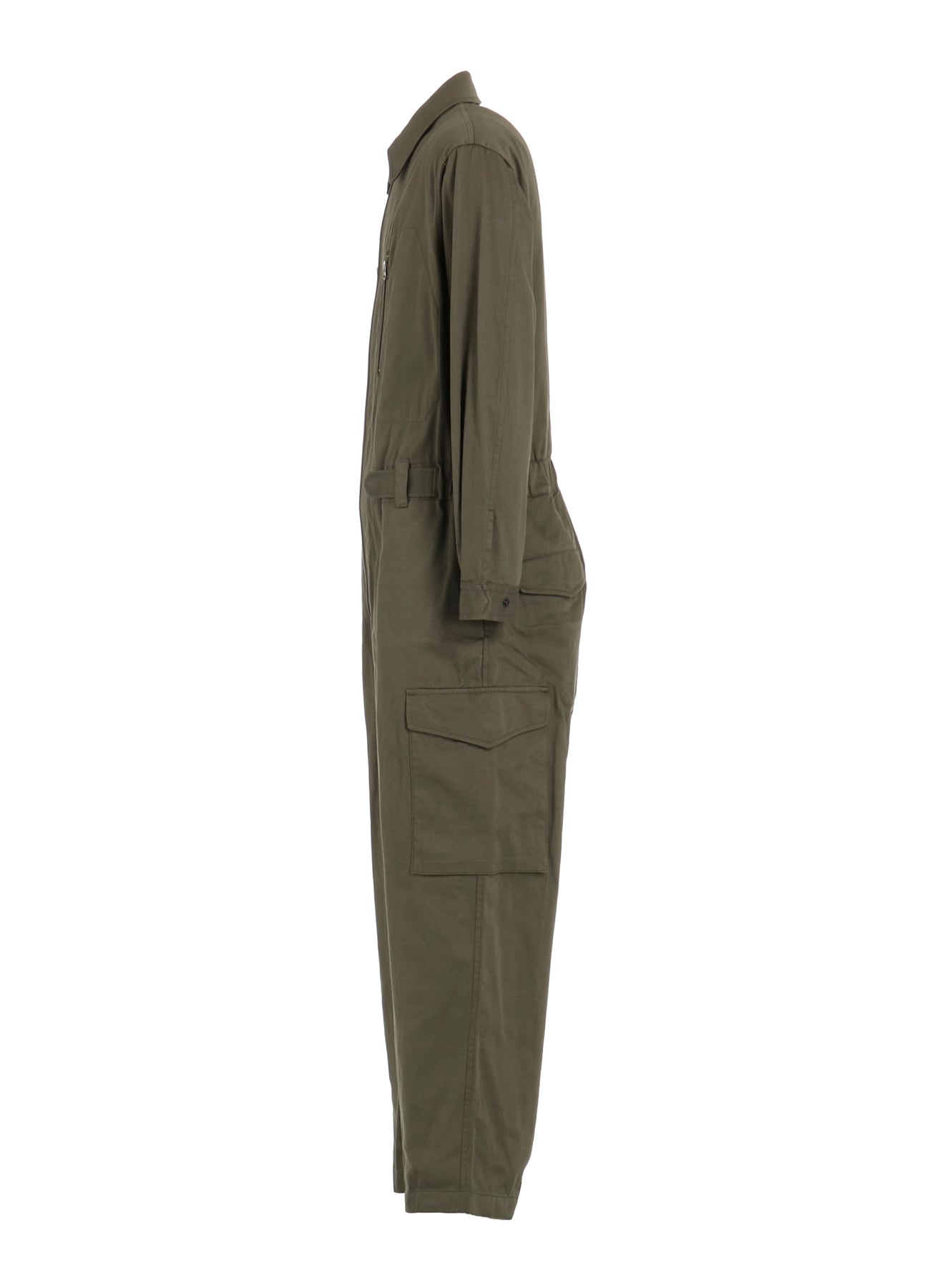 COTTON TWILL 6-POCKET ZIP-UP JUMPSUIT