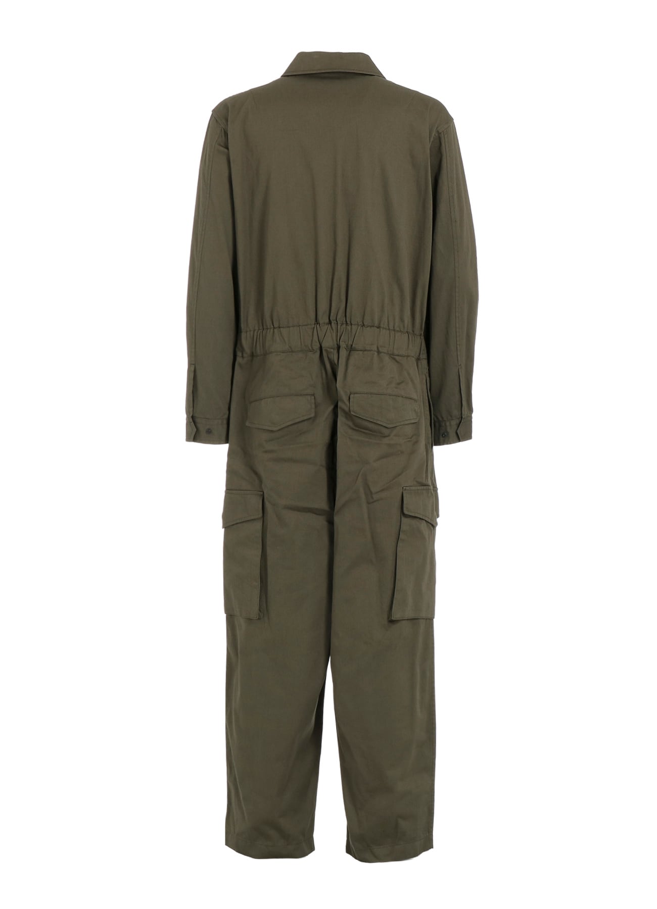 COTTON TWILL 6-POCKET ZIP-UP JUMPSUIT