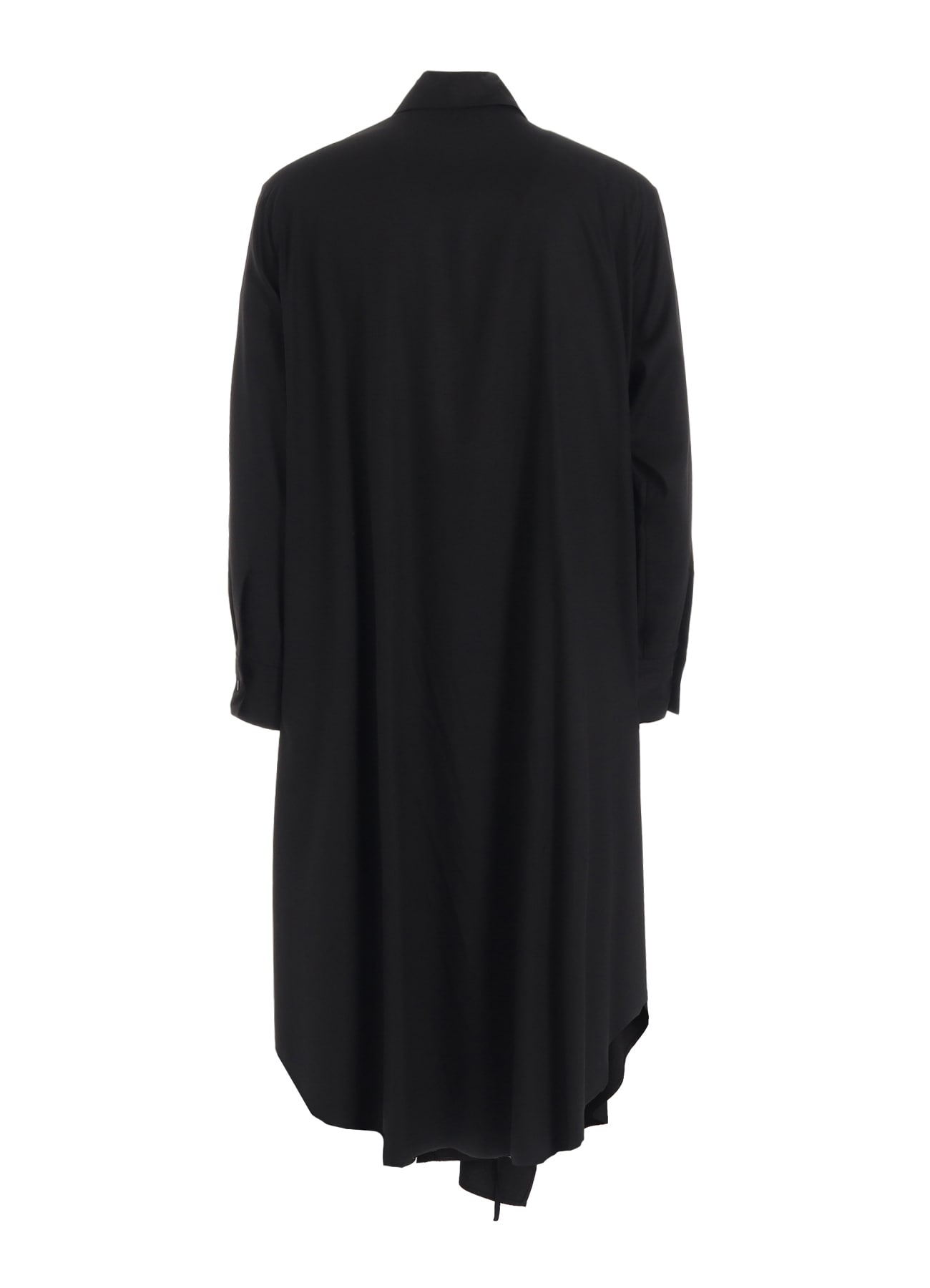 RAYON TWILL LAYERED LONG SHIRT DRESS