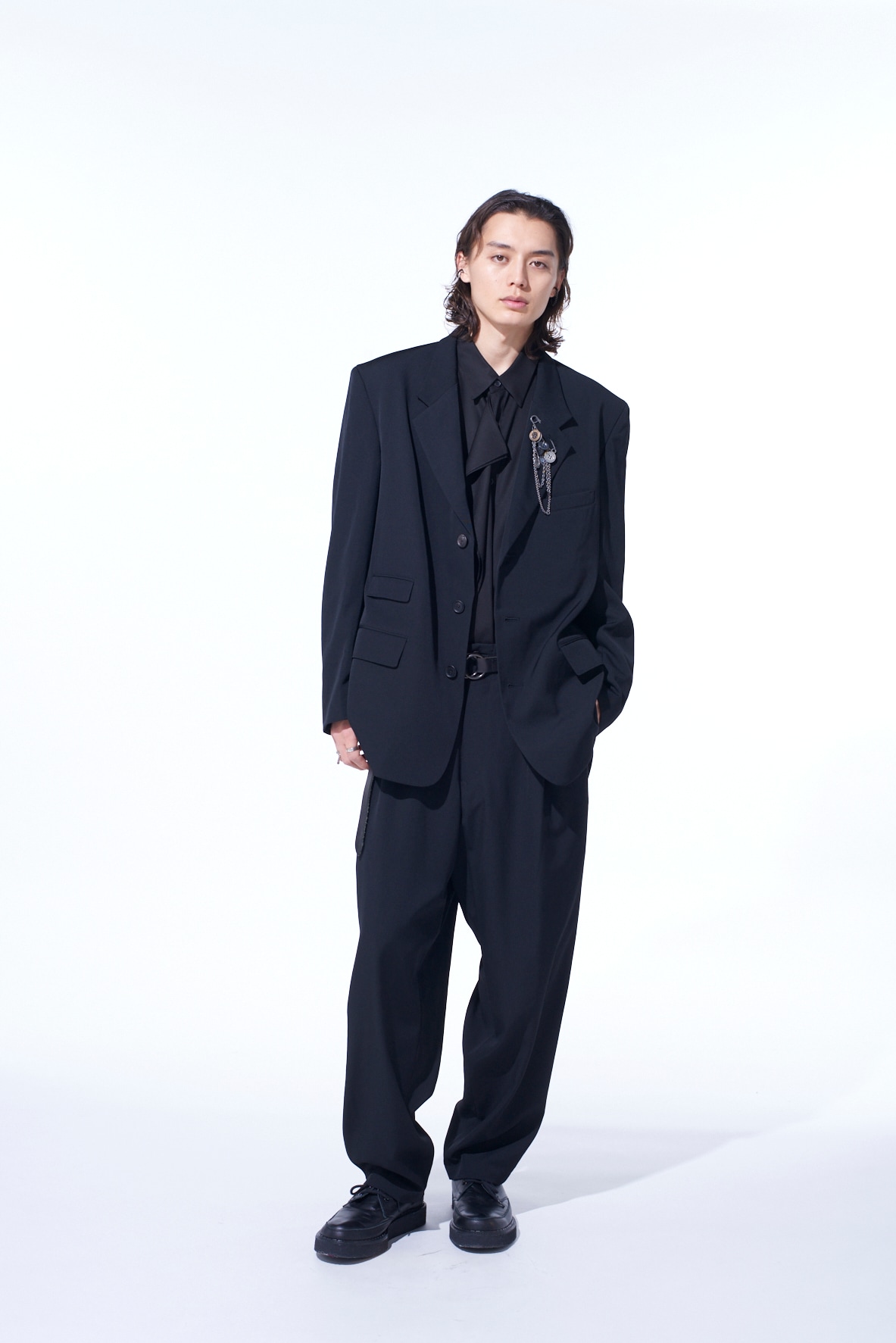 WASHER WOOL GABARDINE CHANGE POCKET TAILORED JACKET