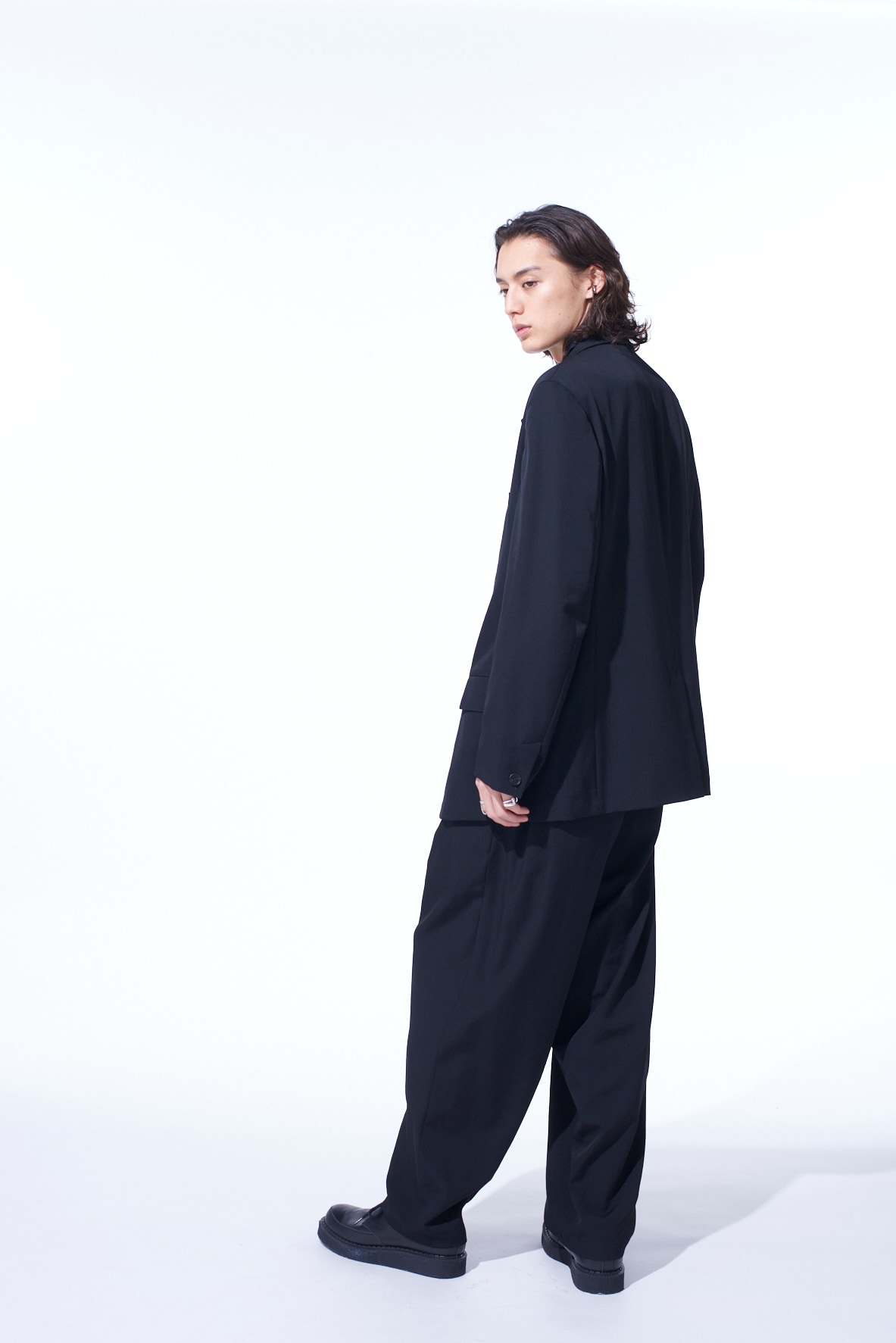 WASHER WOOL GABARDINE CHANGE POCKET TAILORED JACKET