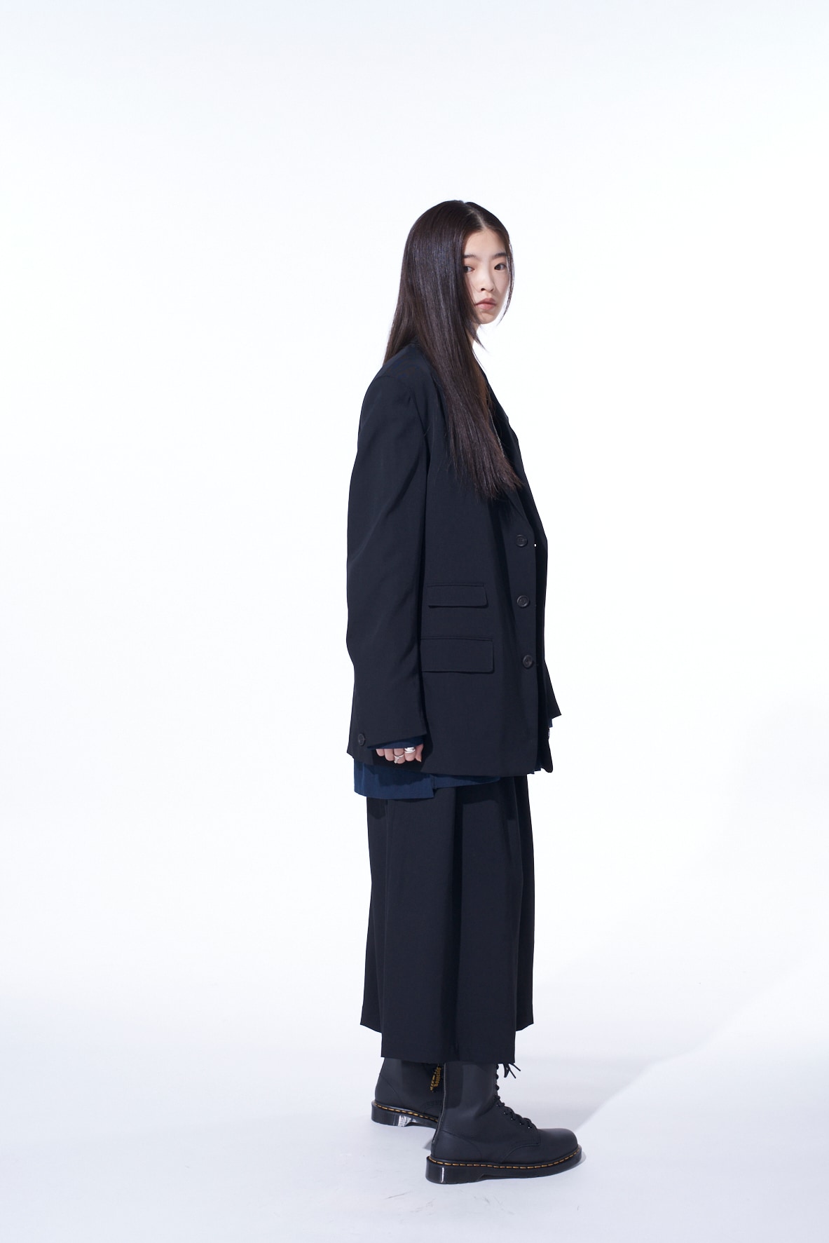 WASHER WOOL GABARDINE CHANGE POCKET TAILORED JACKET