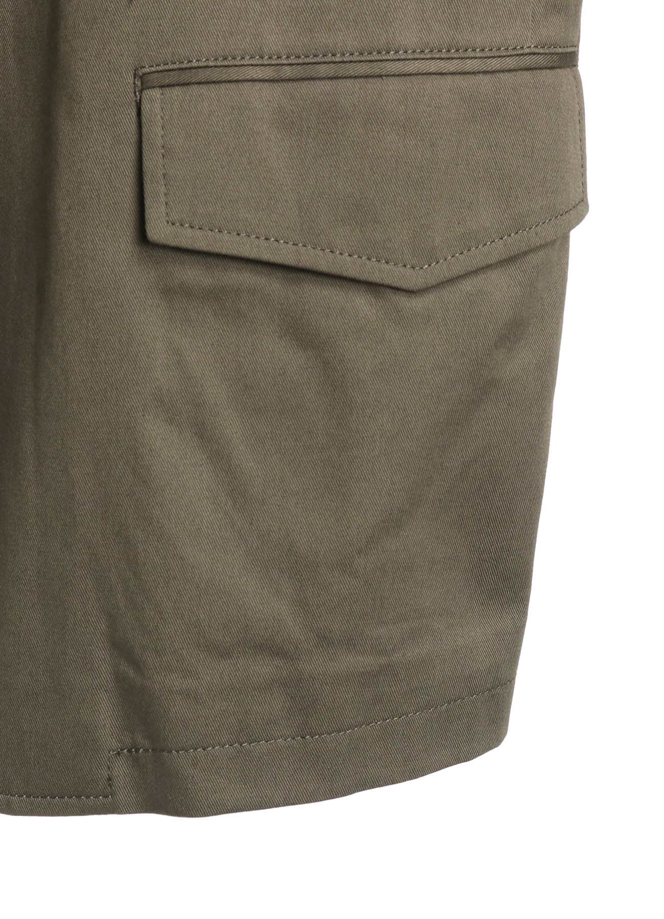 COTTON TWILL PEAKED LAPEL TAILORED JACKET