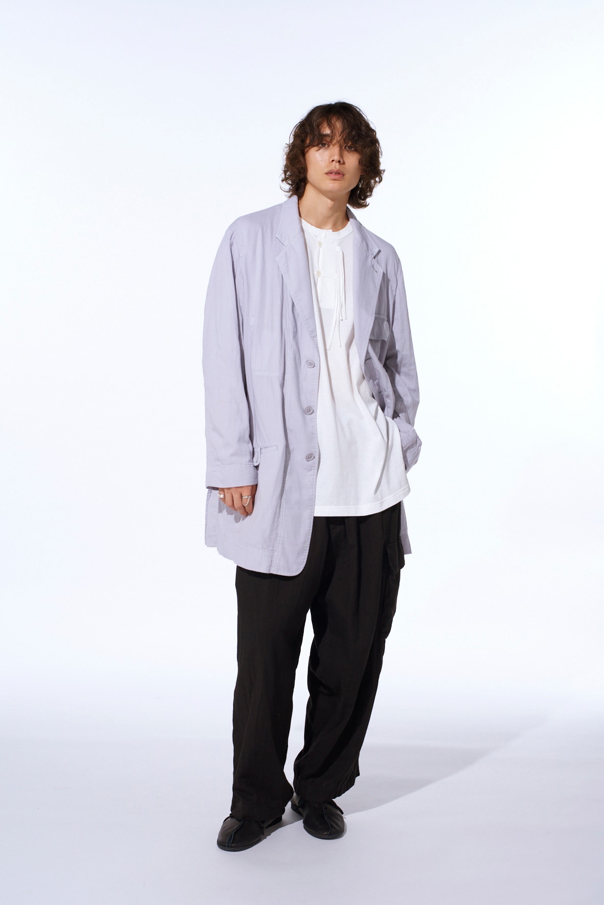 Double Gauze Long Work Jacket