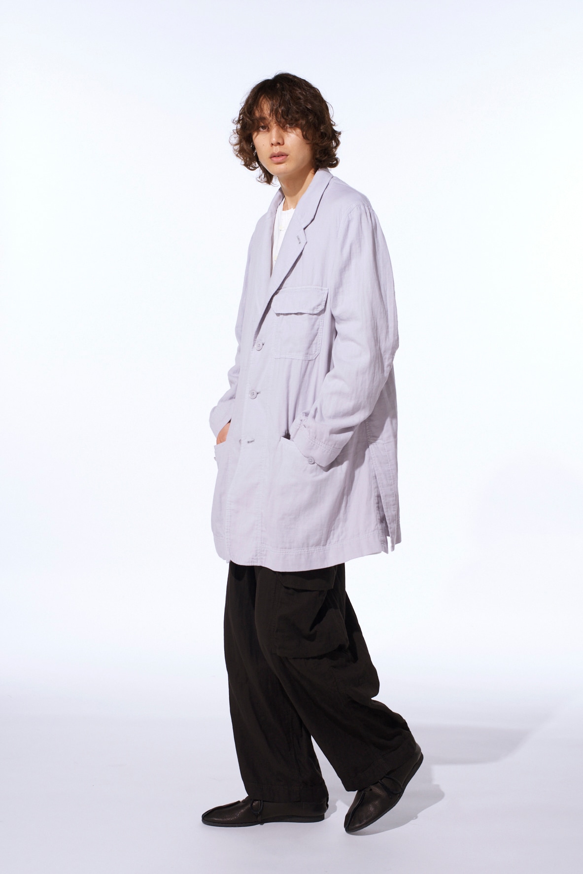 Double Gauze Long Work Jacket