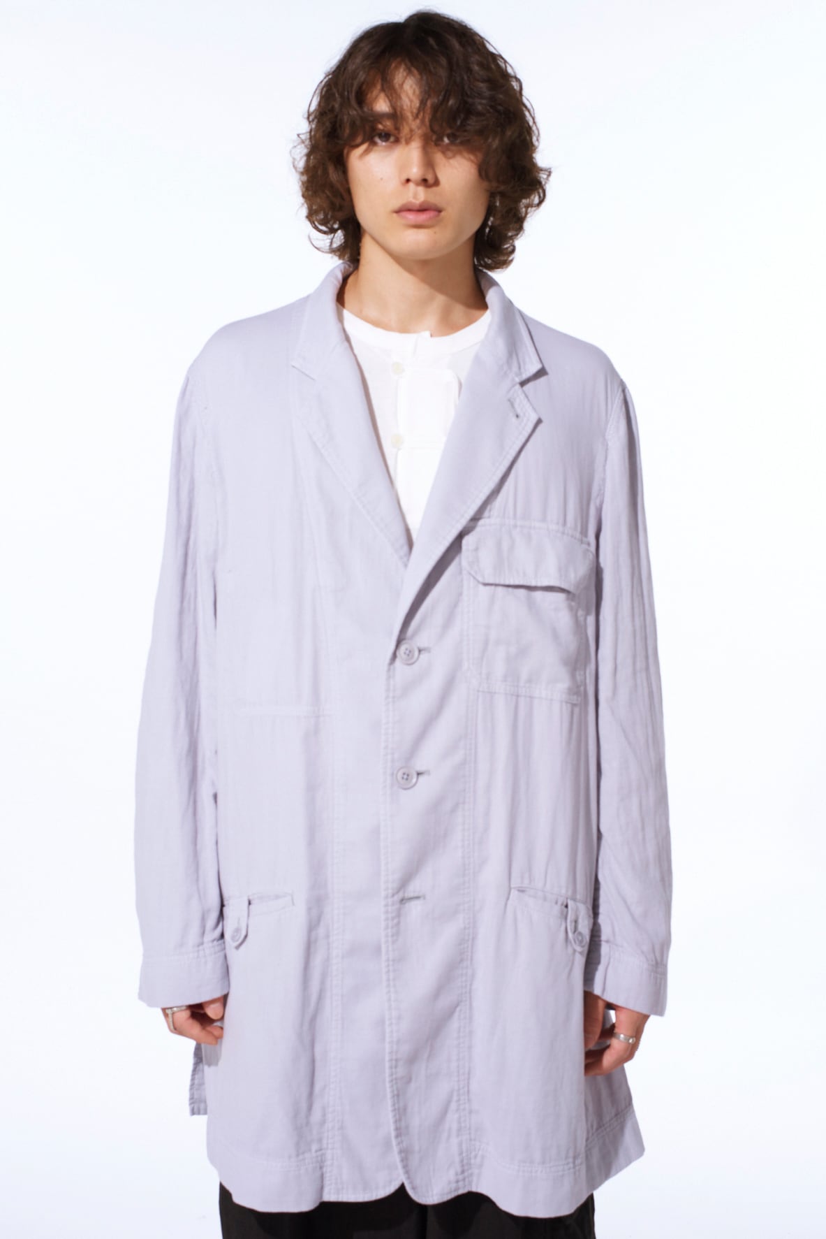 Double Gauze Long Work Jacket