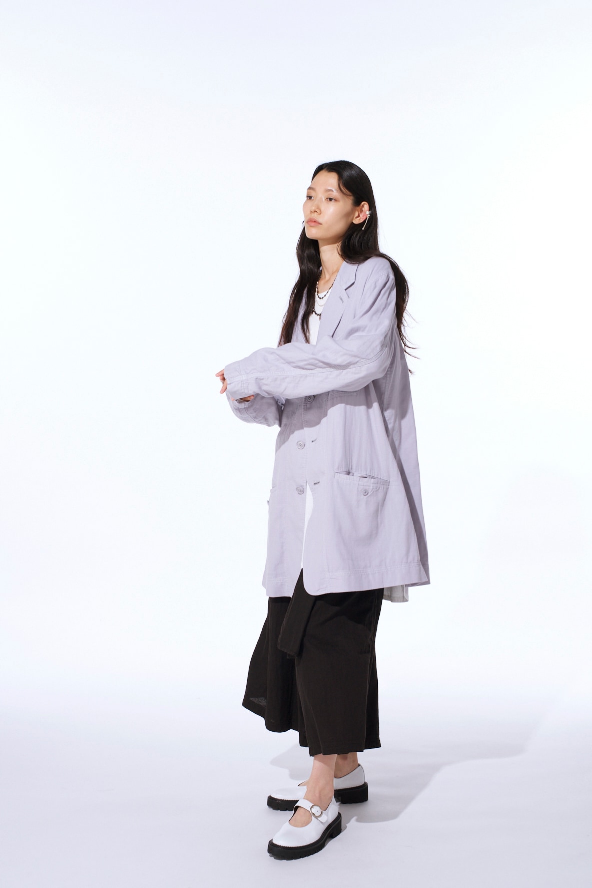 Double Gauze Long Work Jacket