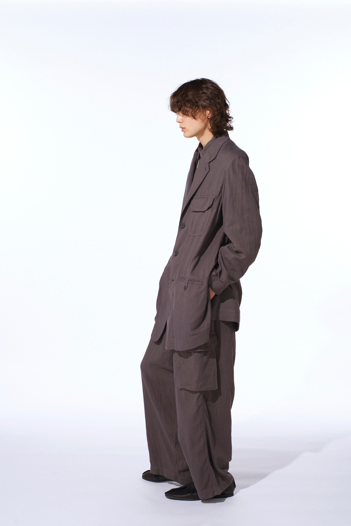 Double Gauze Long Work Jacket