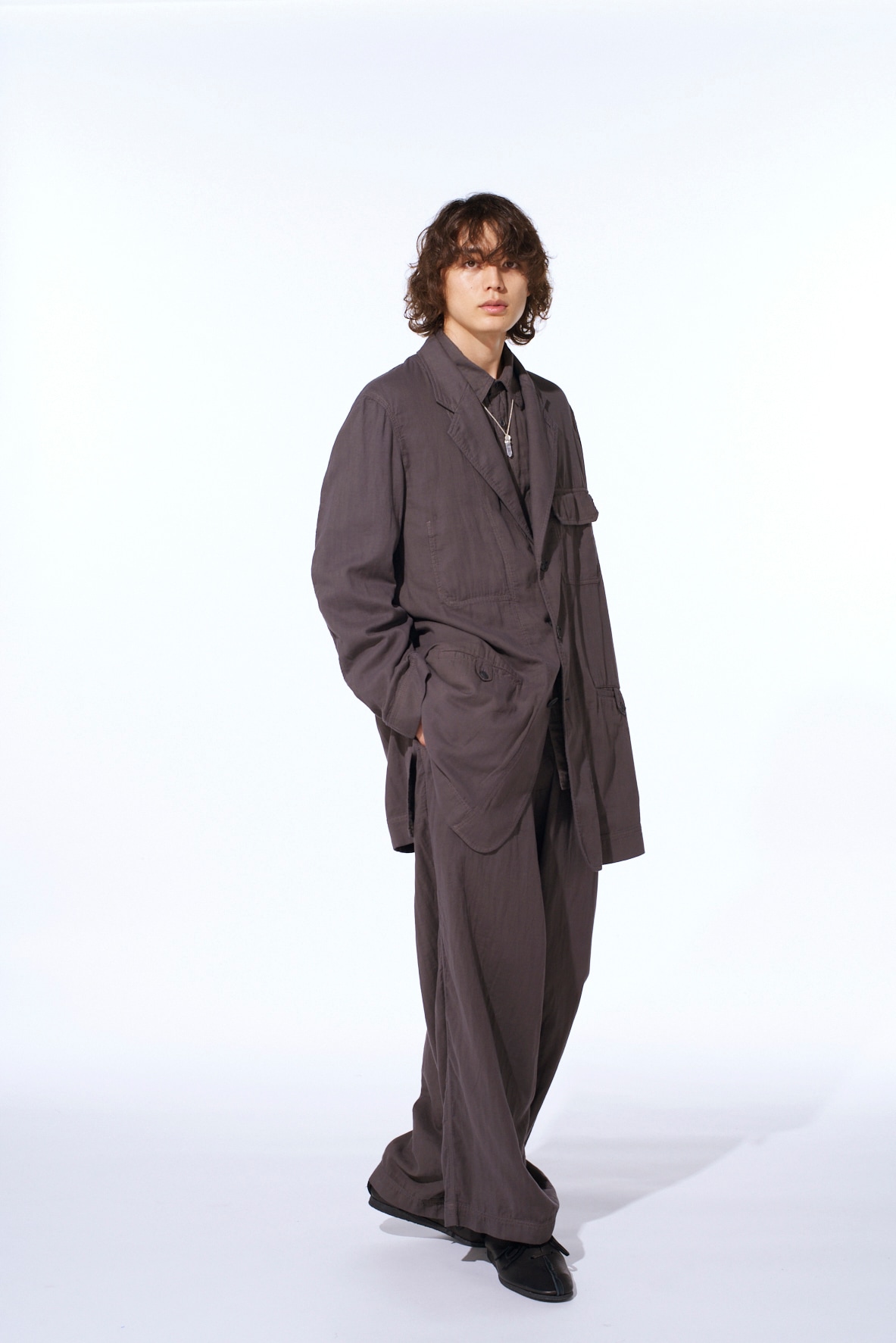 Double Gauze Long Work Jacket