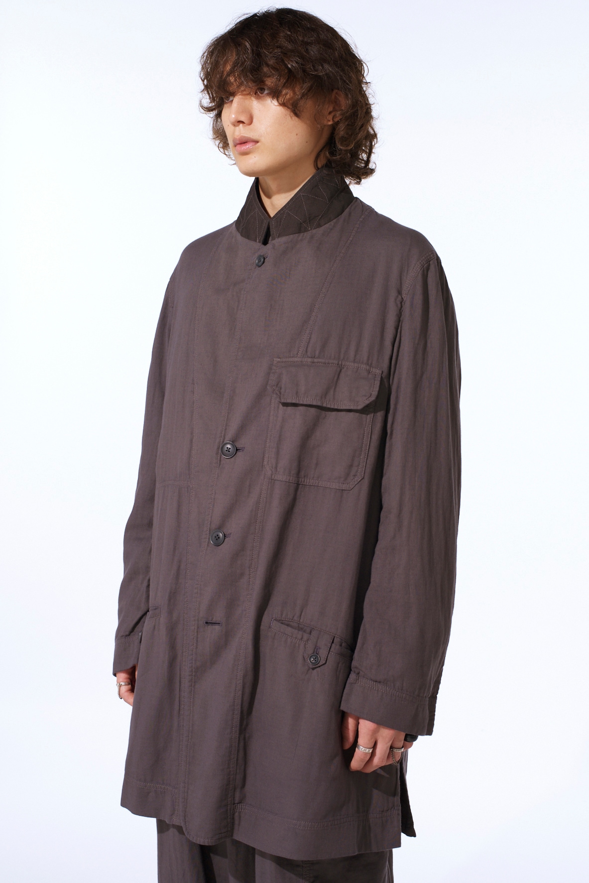 Double Gauze Long Work Jacket